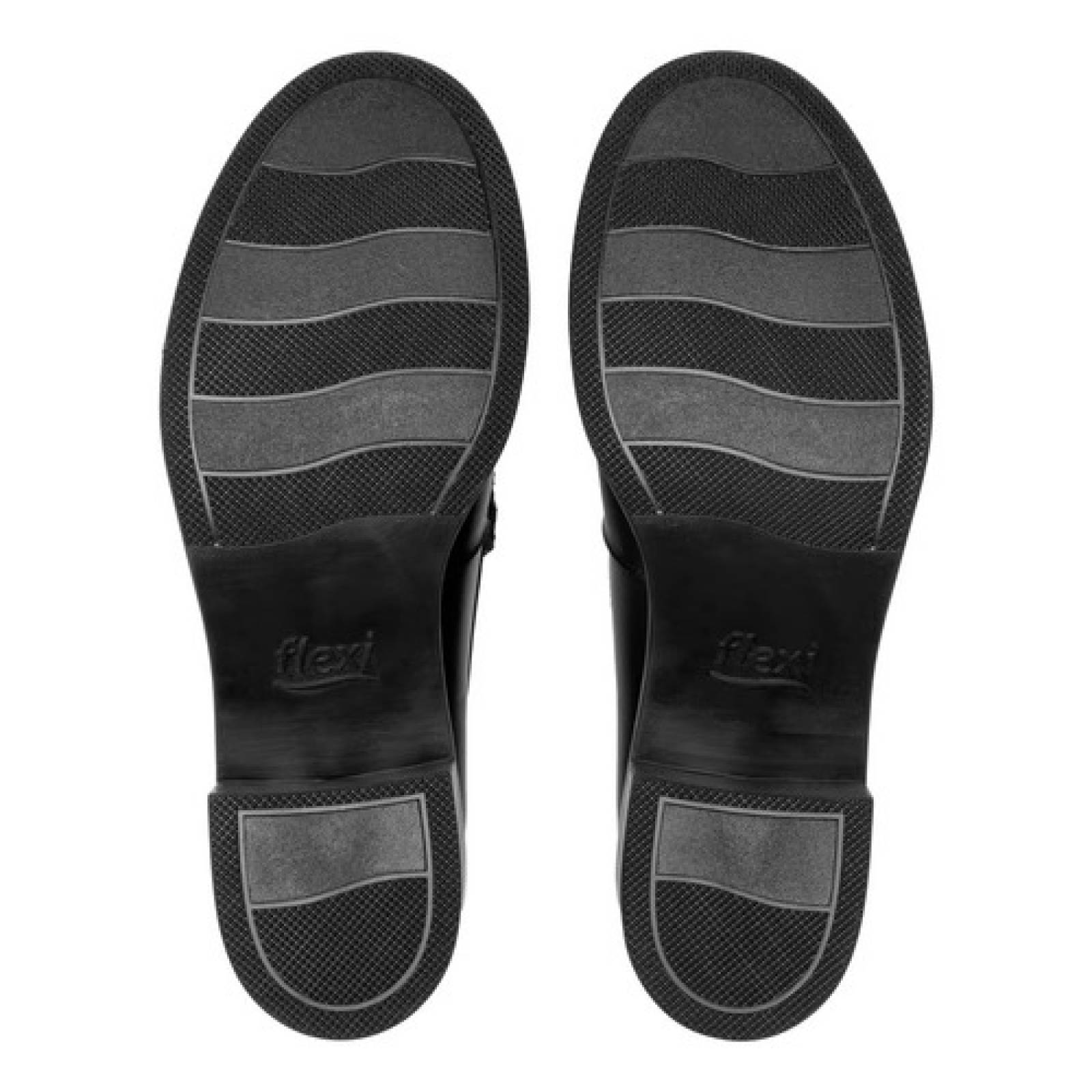 Zapato Flexi Mujer Mocasin De Piel Con Tacon 119509