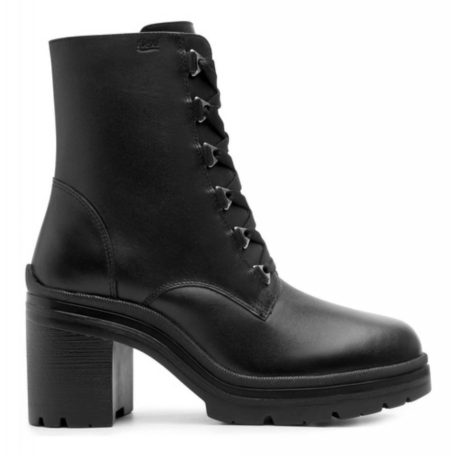 Bota Flexi Mujer Casual Militar De Piel 119607