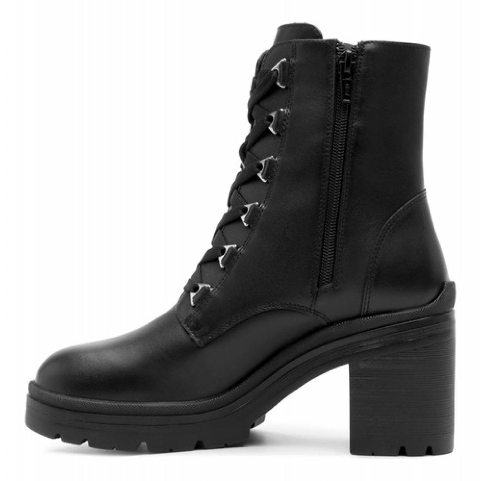 Bota Flexi Mujer Casual Militar De Piel 119607