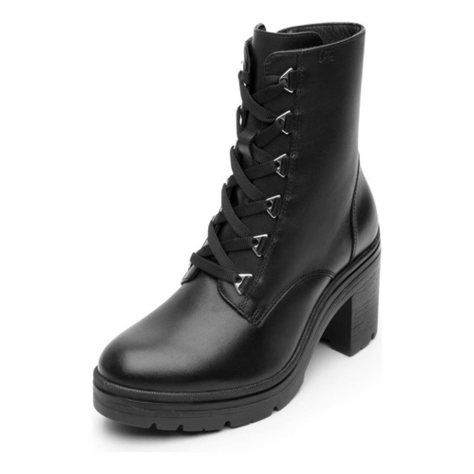 Bota Flexi Mujer Casual Militar De Piel 119607