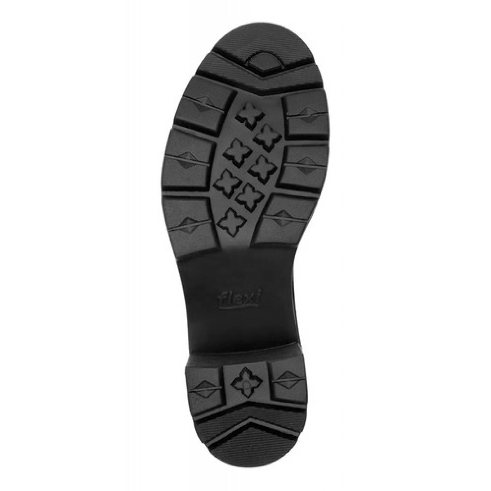 Bota Flexi Mujer Casual Militar De Piel 119607