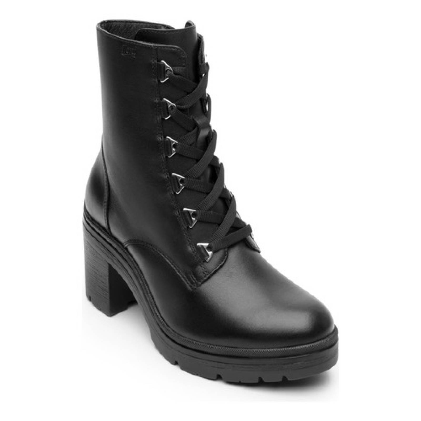Bota Flexi Mujer Casual Militar De Piel 119607