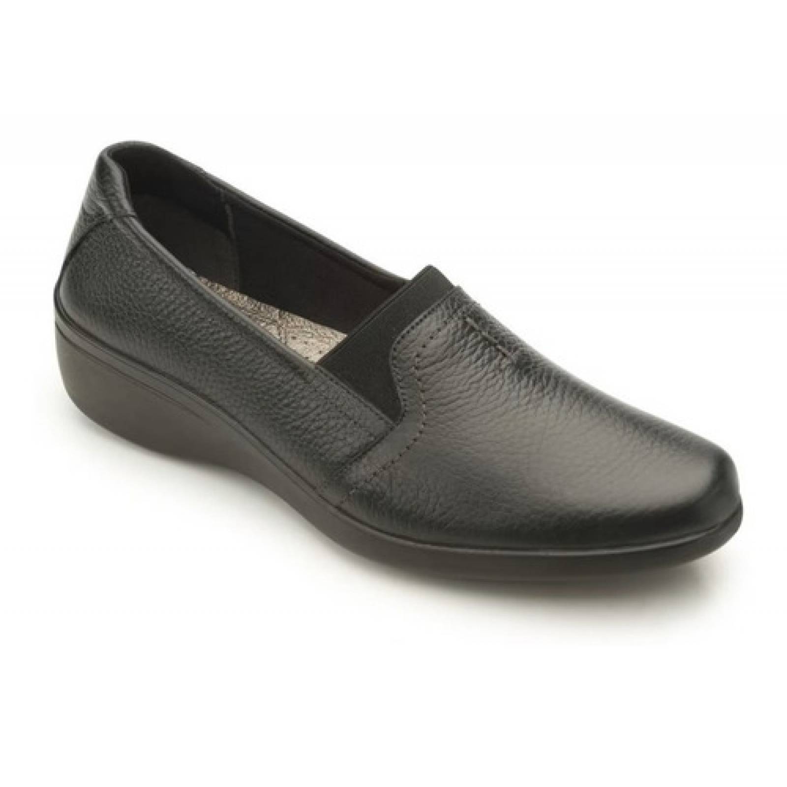 Zapato Flexi Mujer De Confort De Piel 18105neg