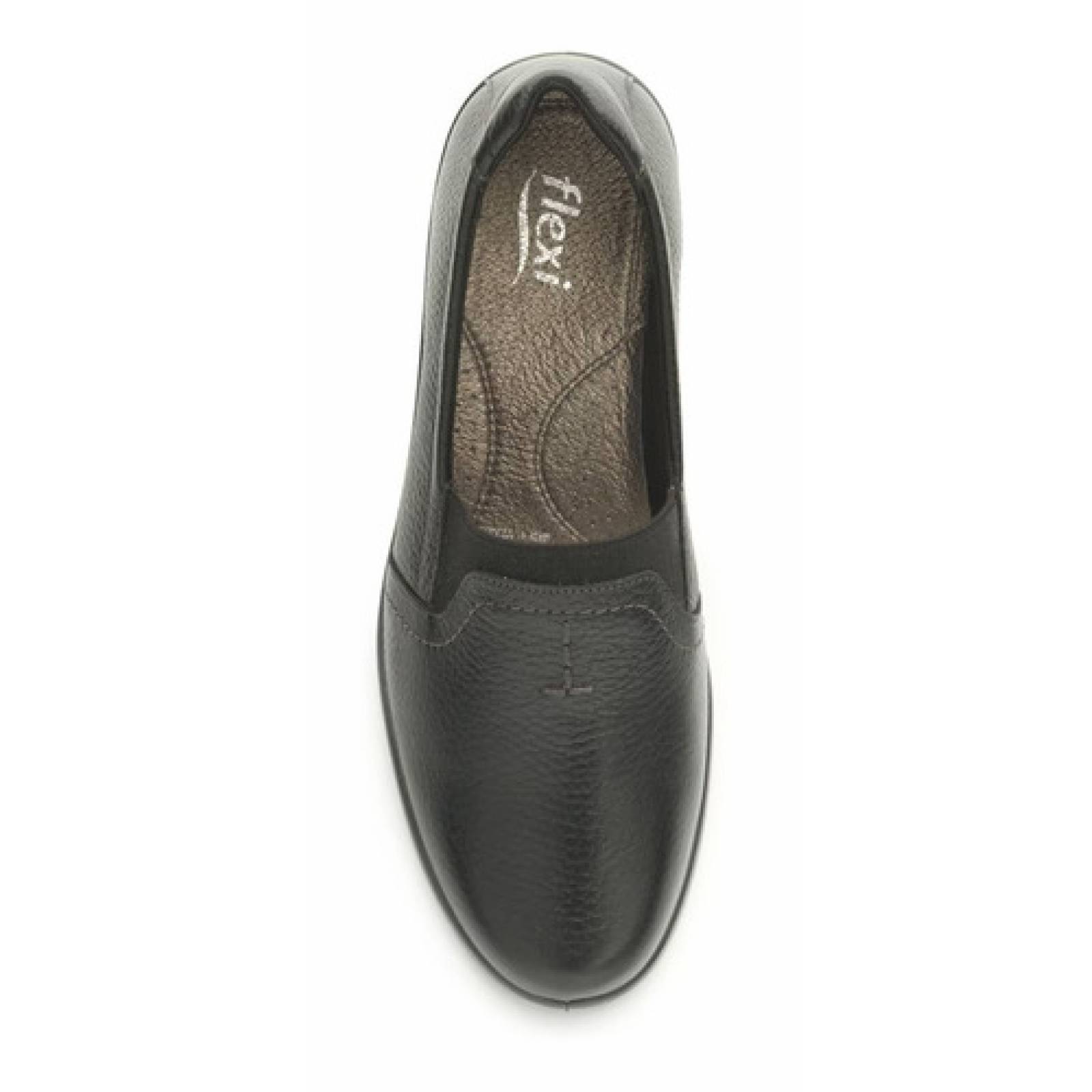Zapato Flexi Mujer De Confort De Piel 18105neg