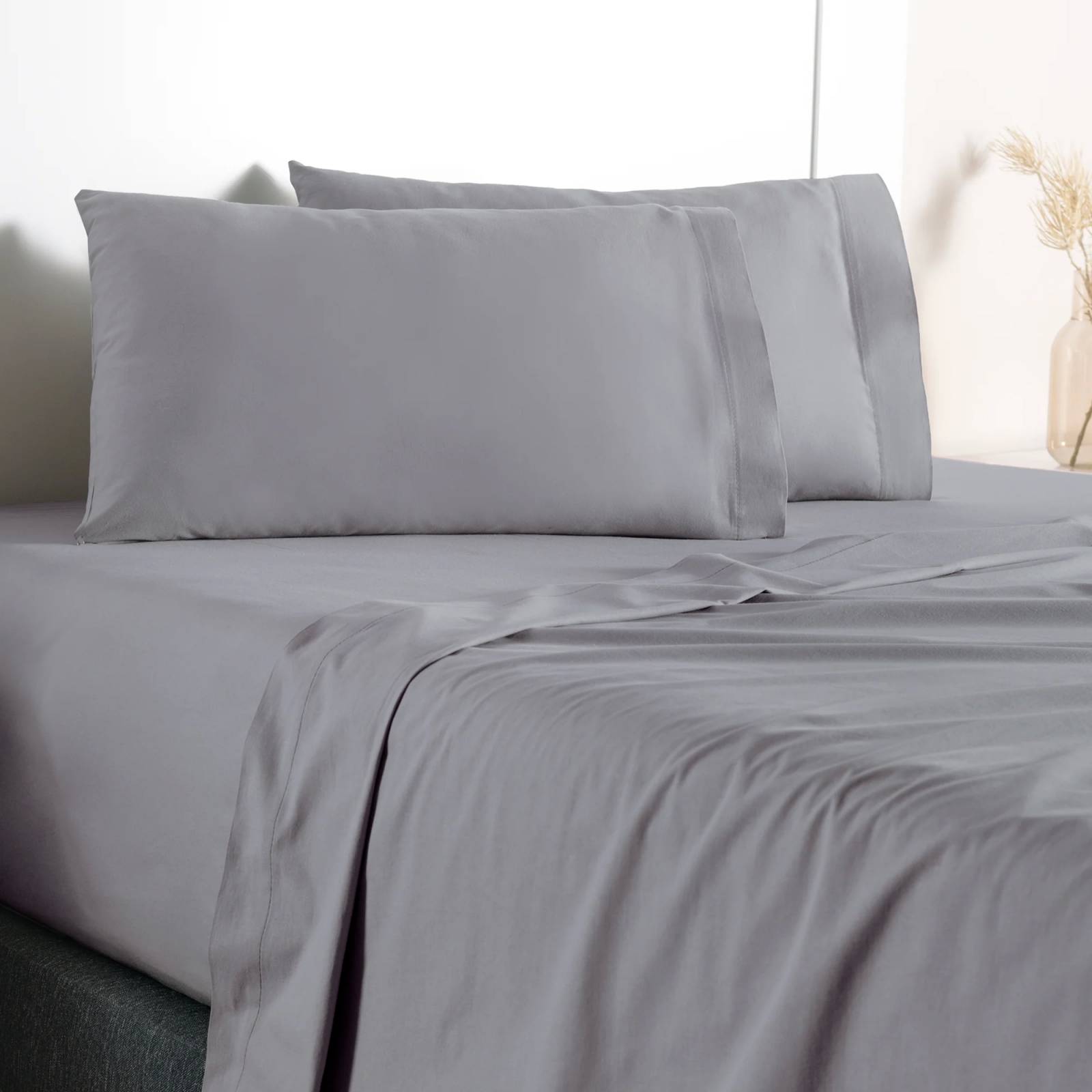 Sábanas Queen Size 100% Algodón , Color Gris