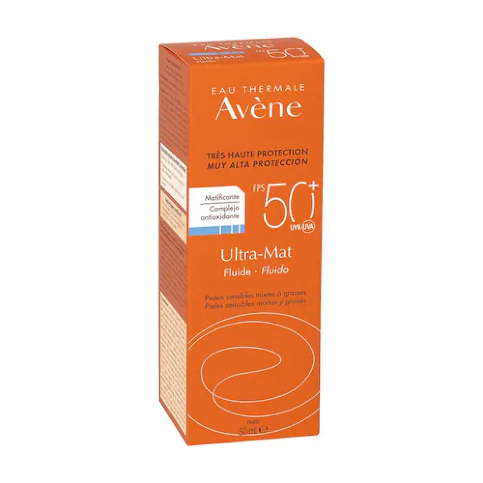 Avene Ultra Mat Fluido Sin Color Fps 50+ 50 ml