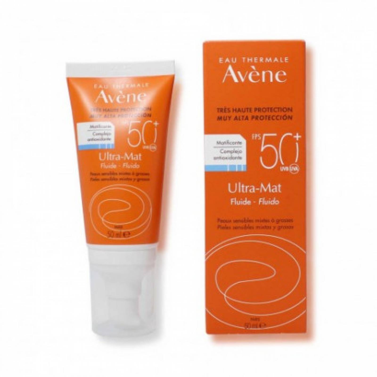Avene Ultra Mat Fluido Sin Color Fps 50+ 50 ml