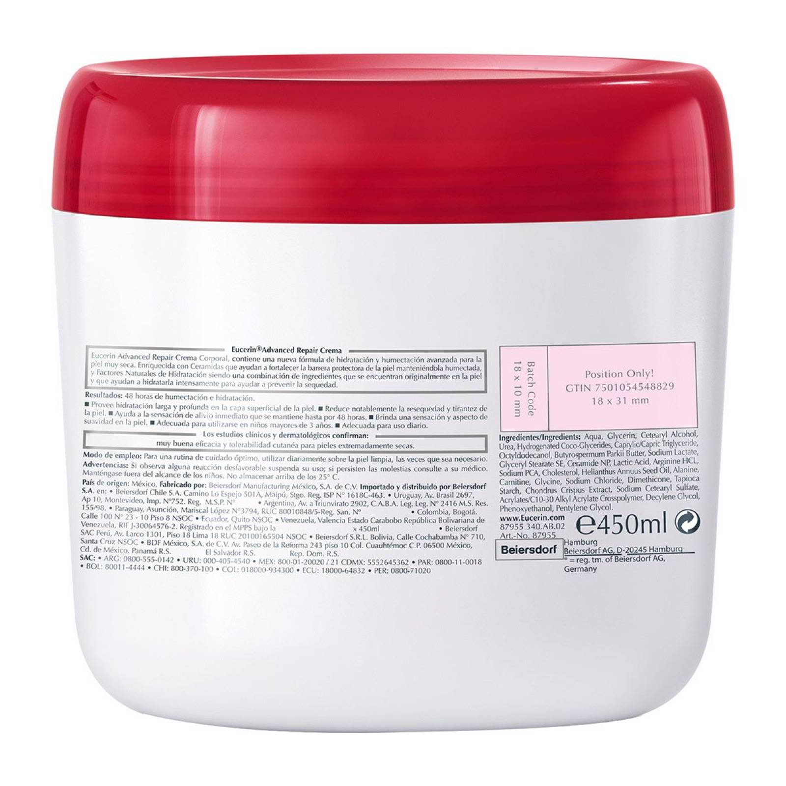 Eucerin Ph5 Crema Intensiva Tarro 450 gr
