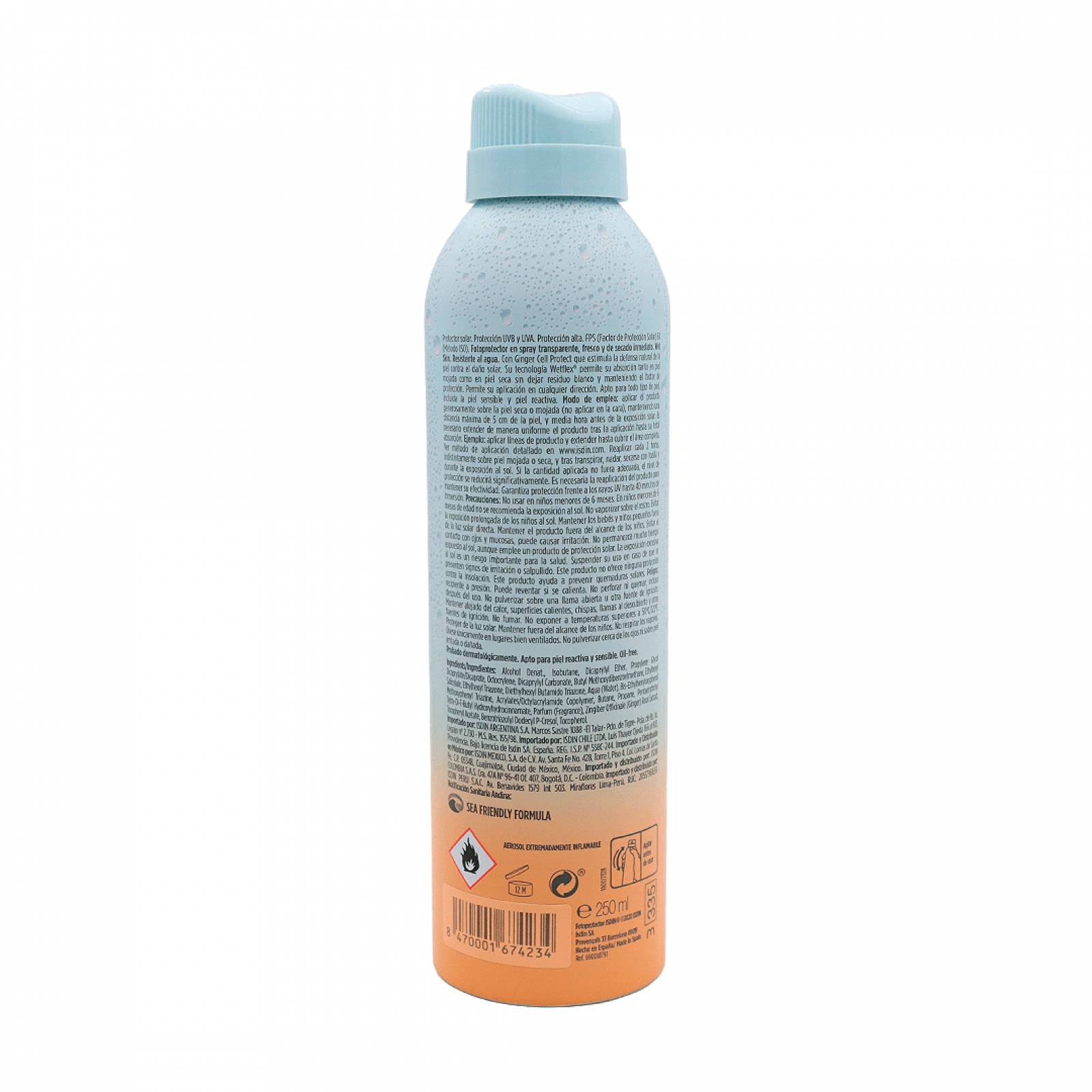 Isdin Fotoprotector Transparent Spray Wet Skin 50+ 200 ml