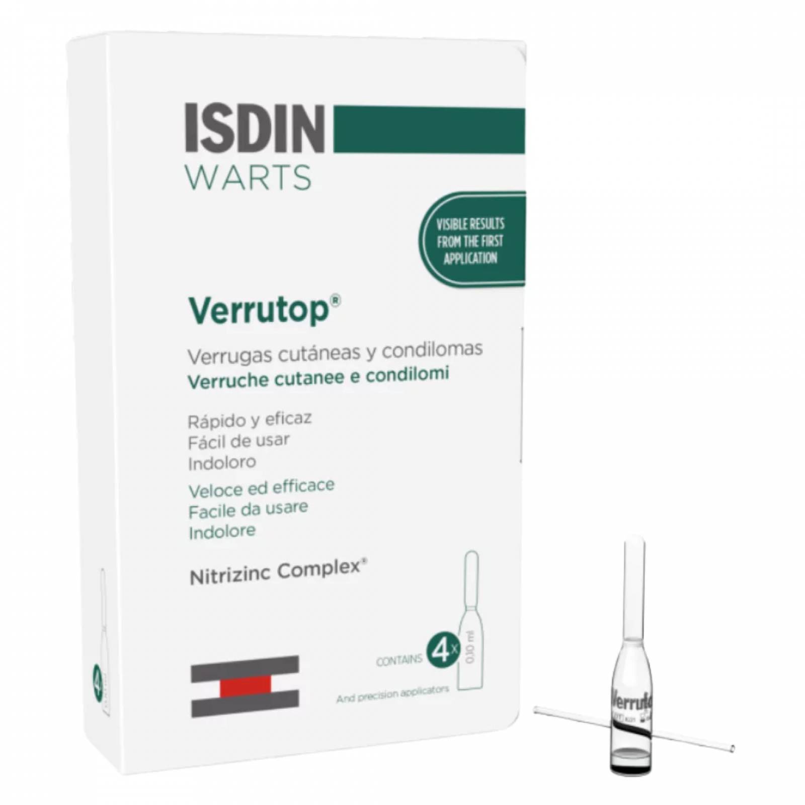 Isdin Verrutop Tratamiento Tópico Con 4 Ampolletas