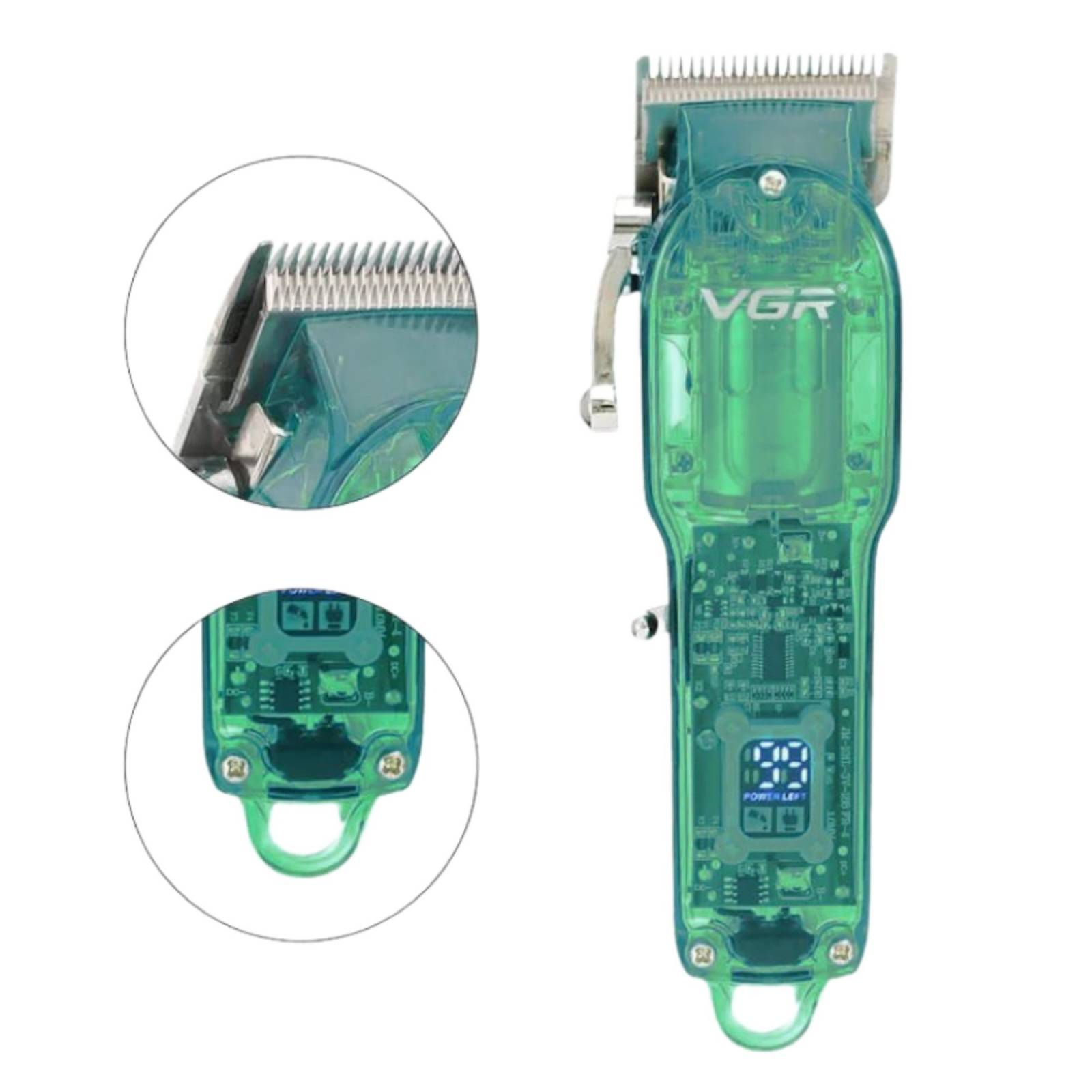 Vgr V-660 Clipper Recortadora De Cabello Profesional Recargable Máquina Inalámbrica Con Batería De Larga Duración Ideal Para Barbero, Barbería Y Hogar, Cuchillas De Acero Inoxidable