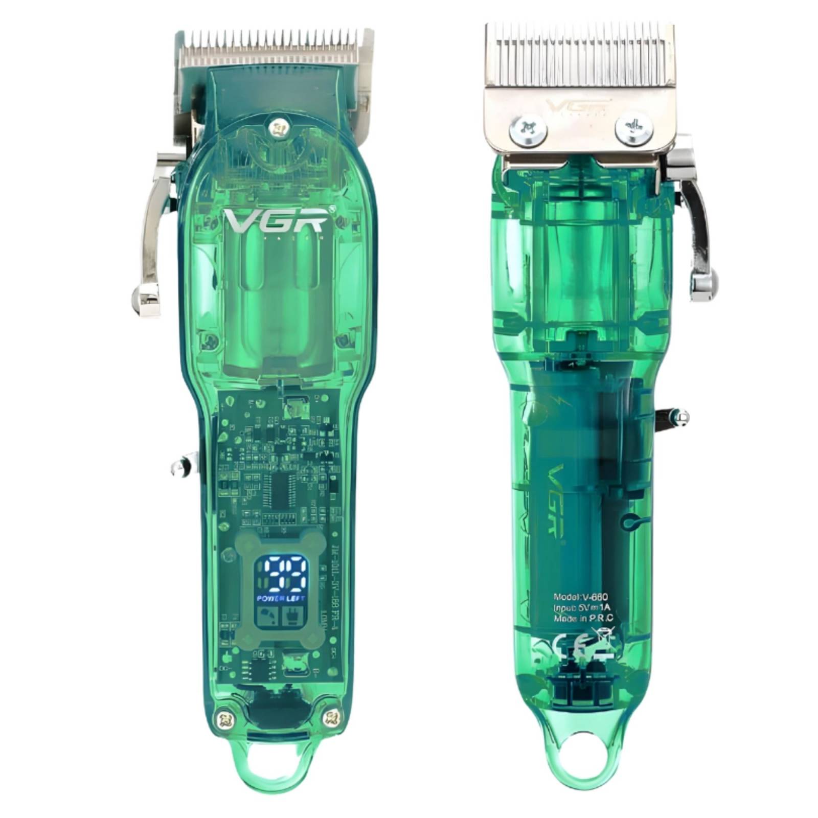 Vgr V-660 Clipper Recortadora De Cabello Profesional Recargable Máquina Inalámbrica Con Batería De Larga Duración Ideal Para Barbero, Barbería Y Hogar, Cuchillas De Acero Inoxidable