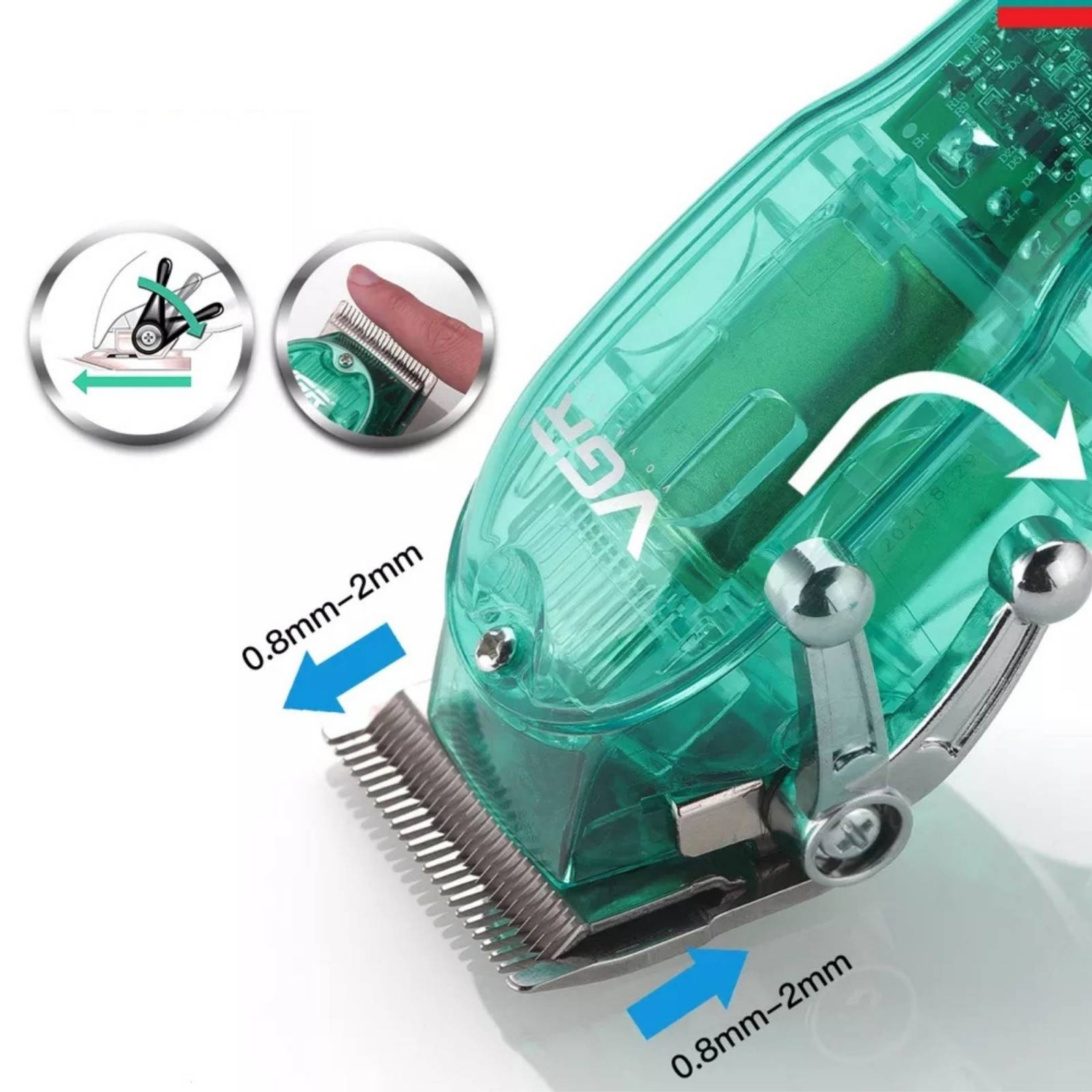 Vgr V-660 Clipper Recortadora De Cabello Profesional Recargable Máquina Inalámbrica Con Batería De Larga Duración Ideal Para Barbero, Barbería Y Hogar, Cuchillas De Acero Inoxidable