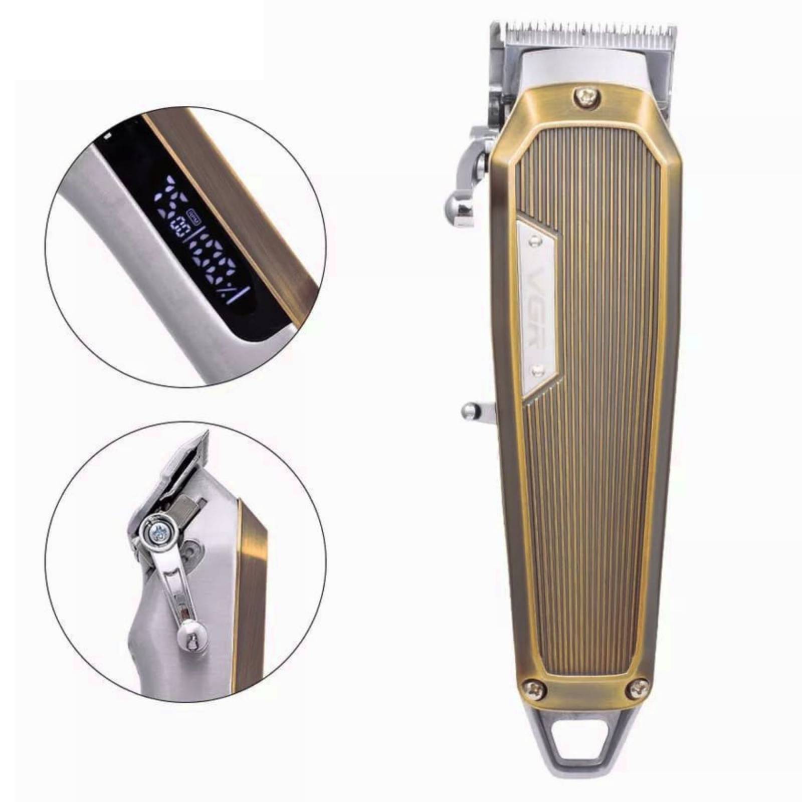 Vgr V-667 Clipper Recortadora De Cabello Profesional Recargable Máquina Inalámbrica Con Batería De Larga Duración Ideal Para Barbero, Barbería Y Hogar, Cuchillas De Acero Inoxidable