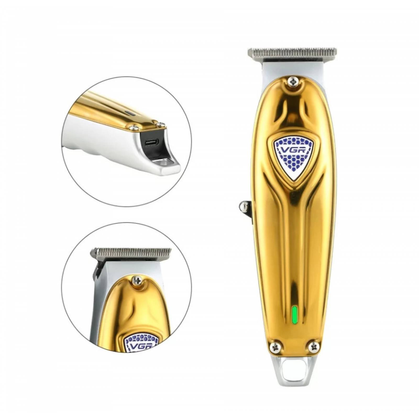 Vgr V-188 Trimmer Perfiladora Terminadora Detailer De Cabello Profesional Recargable Máquina Inalámbrica Con Batería De Larga Duración Ideal Para Barbero, Barbería, Hogar, Cuchillas De Acero Inoxidable