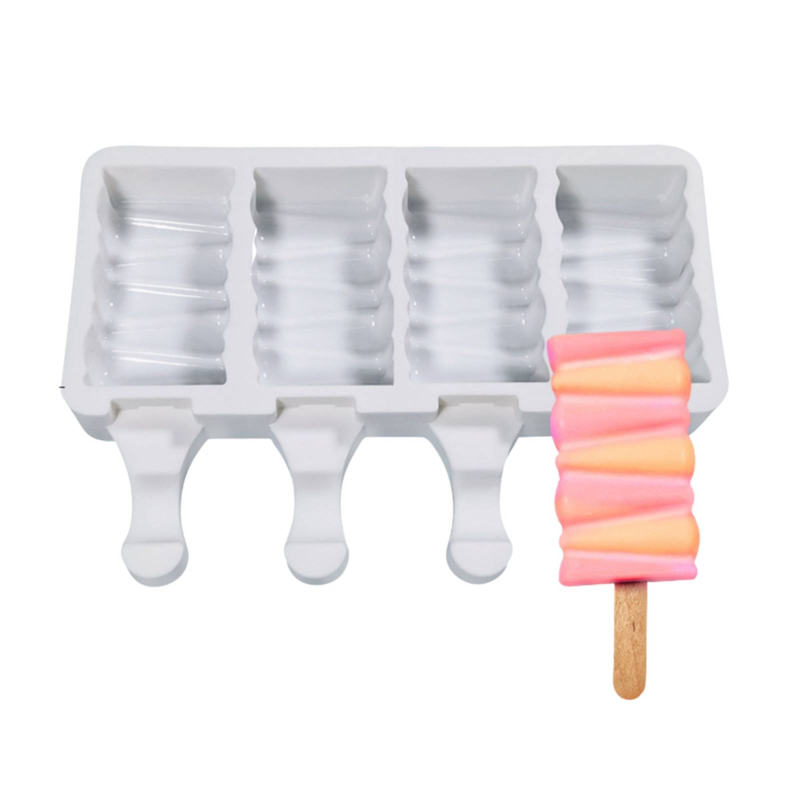 ecomlab Moldes Para Paleta De Silicona Reutilizable ZigZag.