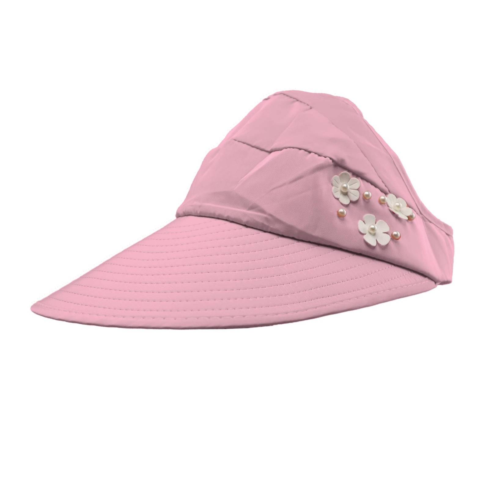 Sombrero Para Sol Dama Playa Primavera Verano Protección Uv (Rosa