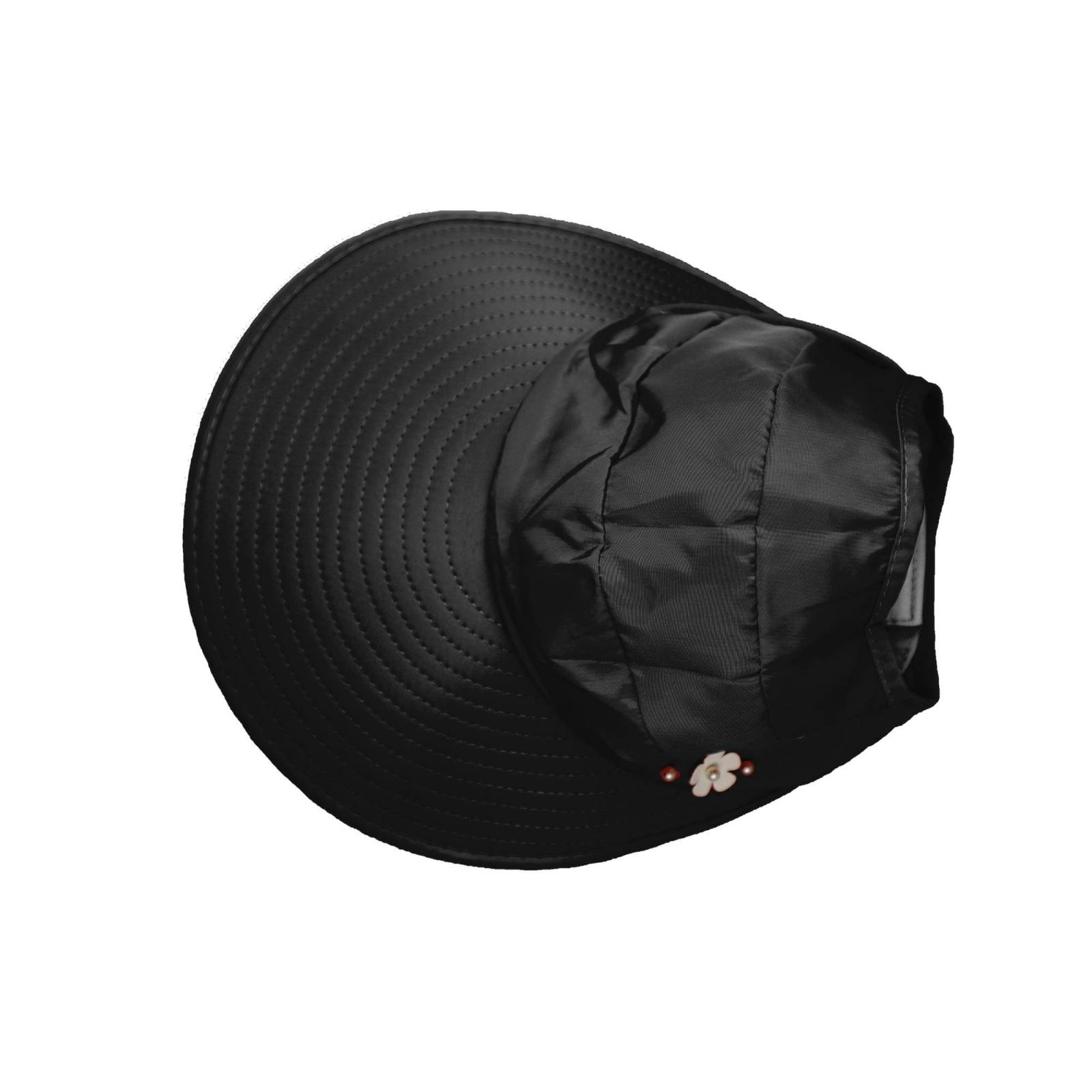 Sombrero Para Sol Dama Playa Primavera Verano Protección Uv (Negro).