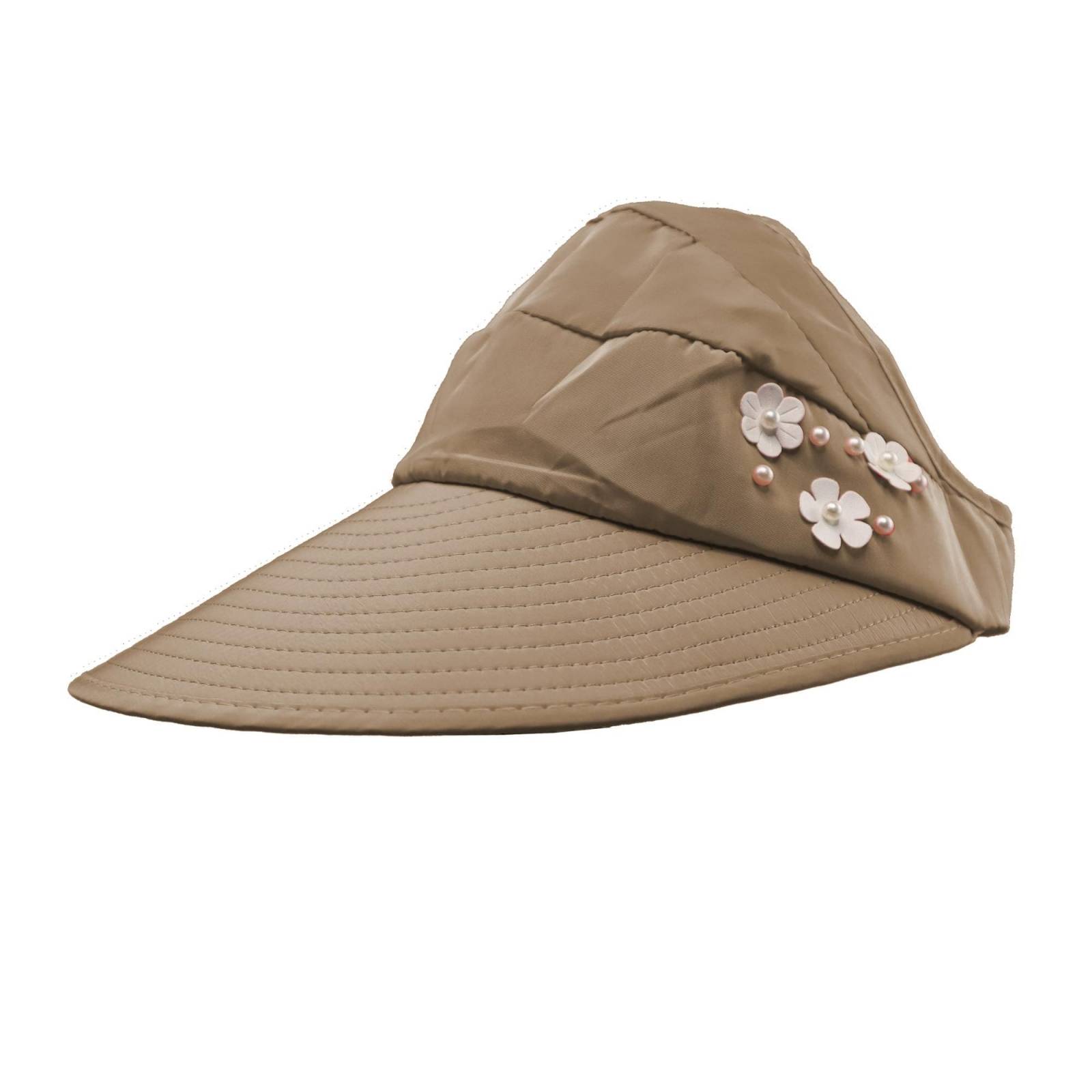 Sombrero Para Sol Dama Playa Primavera Verano Protección Uv (Caqui)
