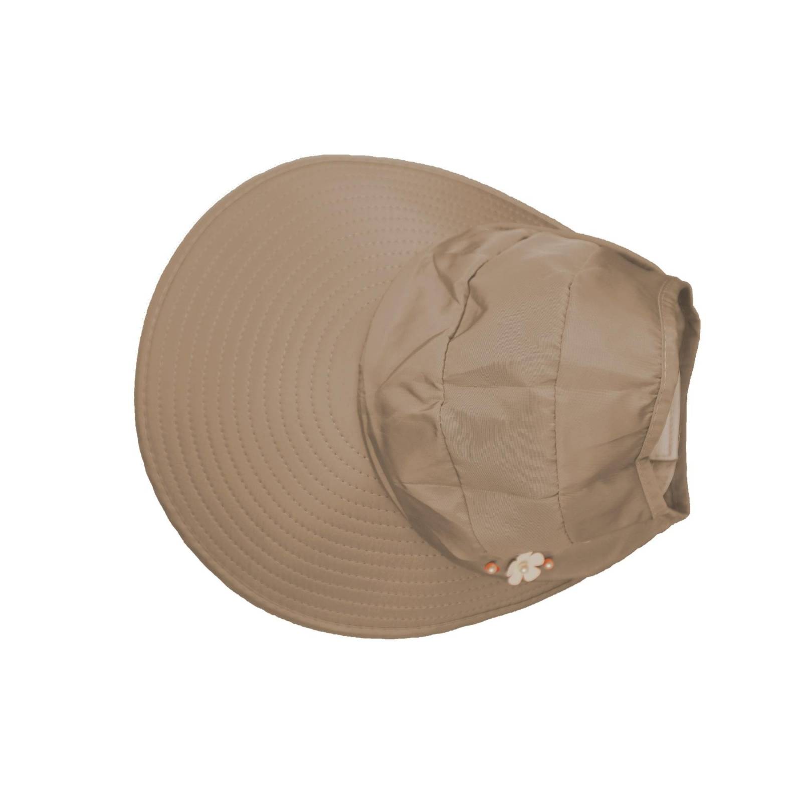 Sombrero Para Sol Dama Playa Primavera Verano Protección Uv (Caqui)