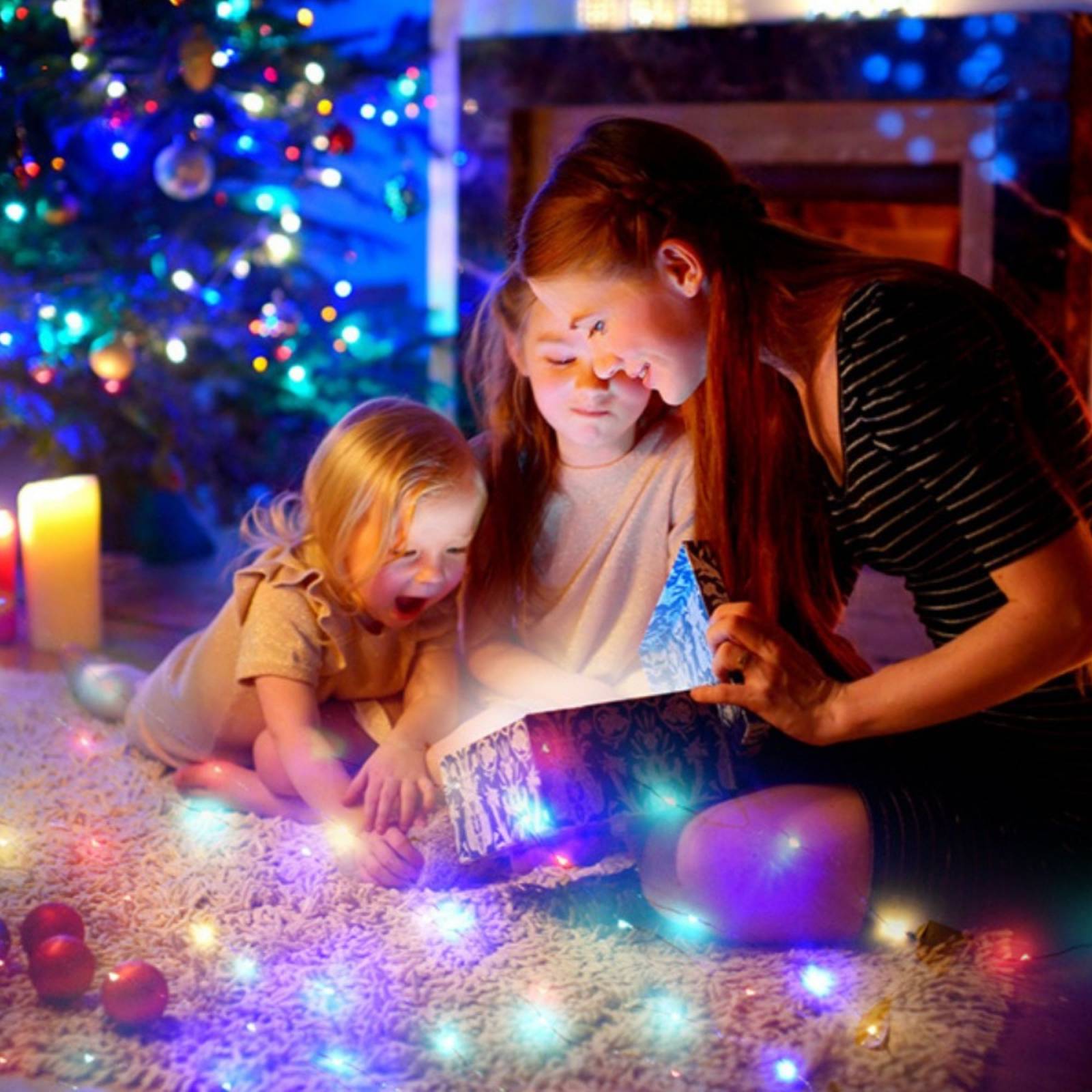 Serie Navideña Solar ecomlab Luces Led Guirnalda 22 Metros 200 Leds, 8 modos de luz, carga mediante panel solar, cable de cobre impermeable, decoración para jardín, habitación, interior, exterior, navidad, halloween.