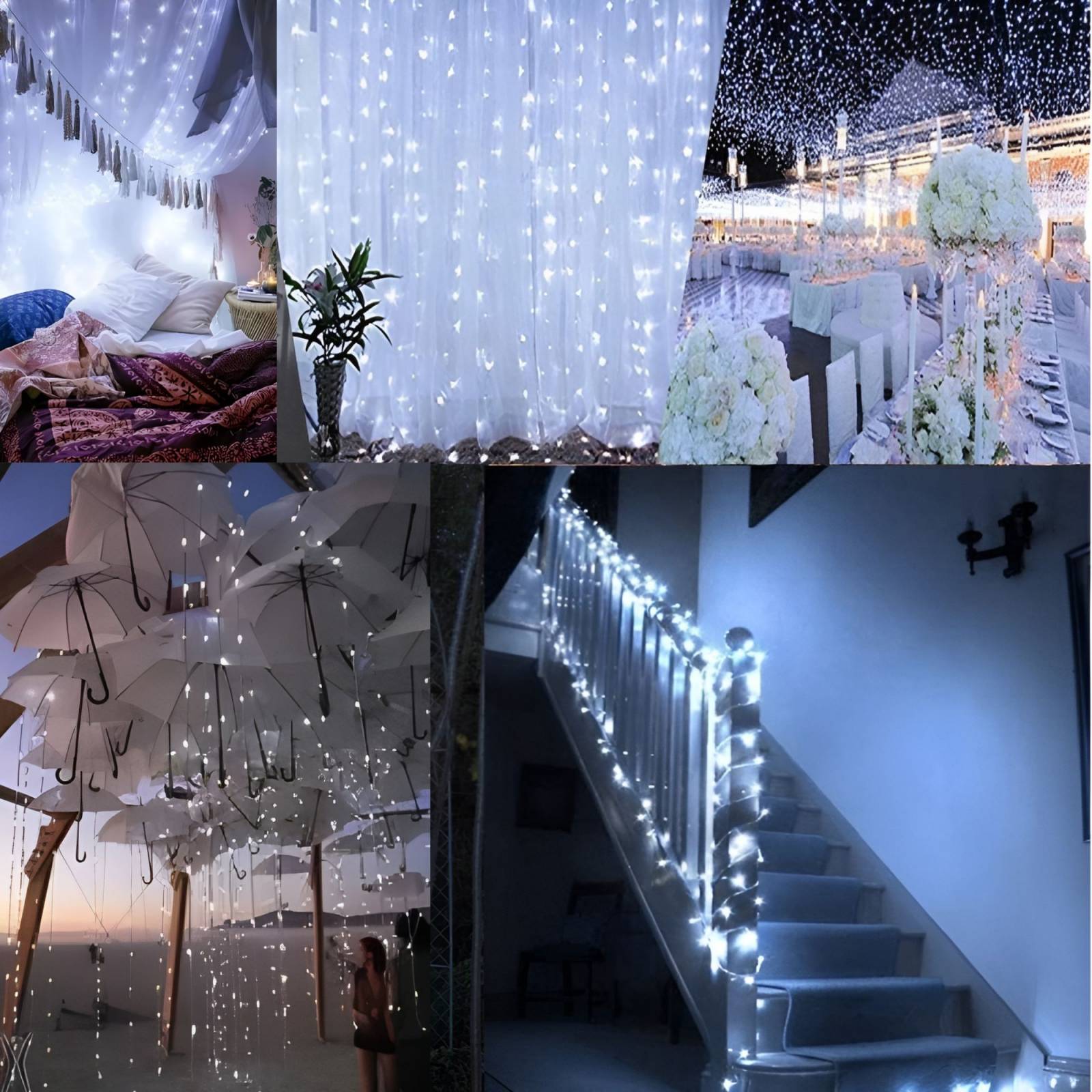 Serie Navideña Solar ecomlab Luces Led Guirnalda 22 Metros 200 Leds, 8 modos de luz, carga mediante panel solar, cable de cobre impermeable, decoración para jardín, habitación, interior, exterior, navidad, halloween.