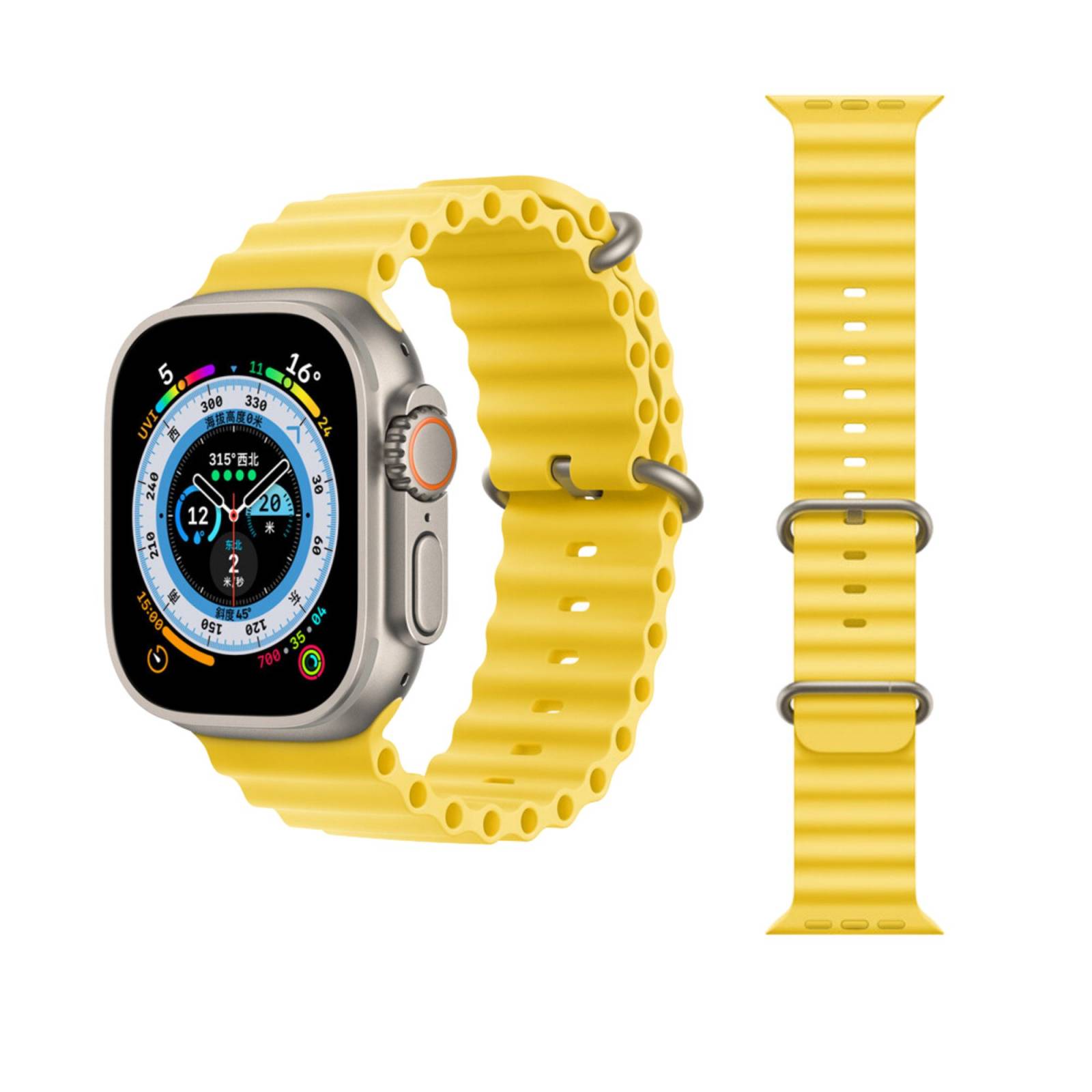 Correa Ocean Band Para Apple Watch ecomlab, Brazalete Deportivo De Entrenamiento Ajustable, Impermeable Y Suave Para Apple Watch Series 1,2,3,4,5,6,7,8,Ultra,Se (38/40/41/42/44/45/49 Mm)