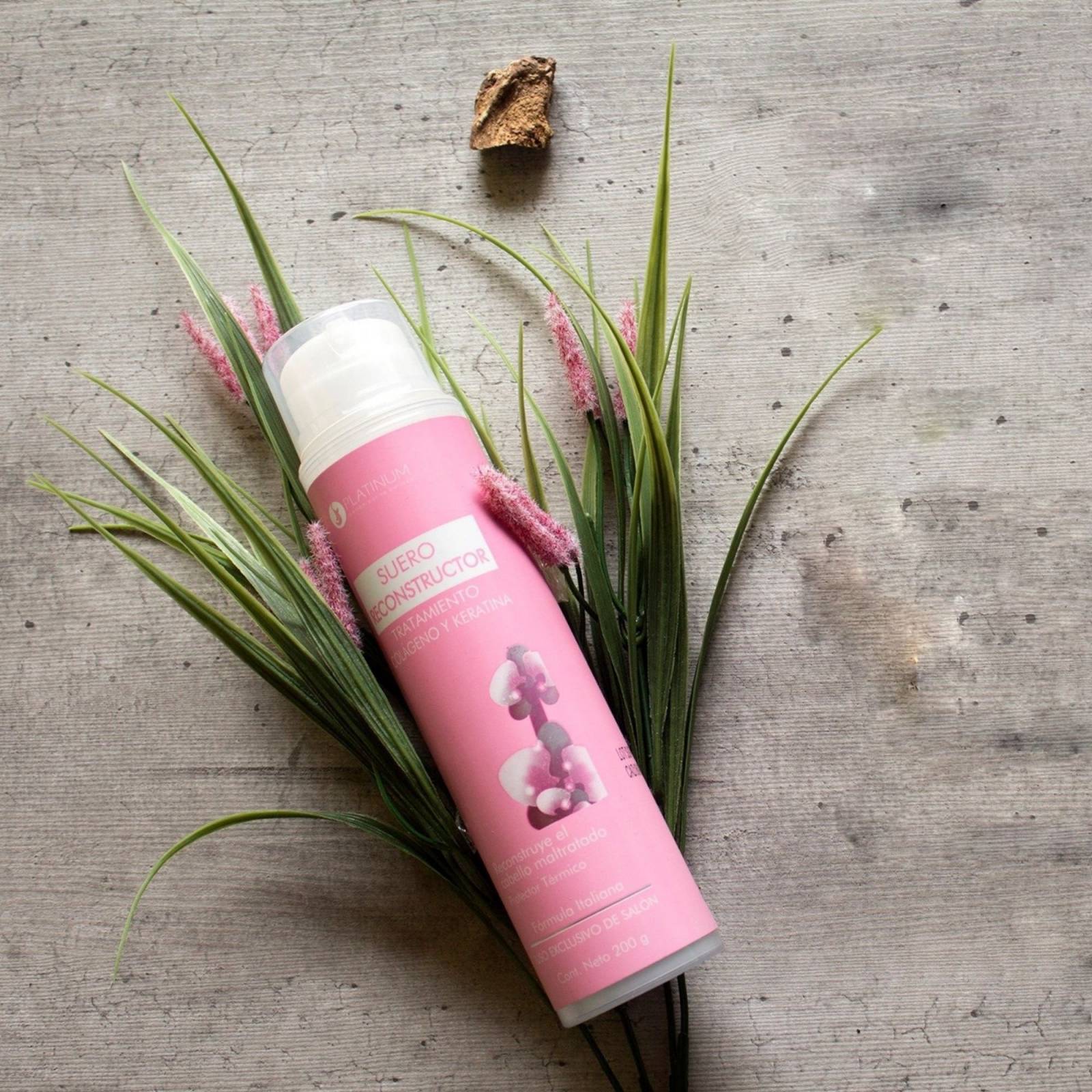 ecomlab Tratamiento Capilar Platinum Suero Reconstructor Colágeno Y Keratina Para Cabello Maltratado Y Quebradizo Protector Térmico Profesional, Suero Restaurador Para Belleza Capilar 2 Piezas.