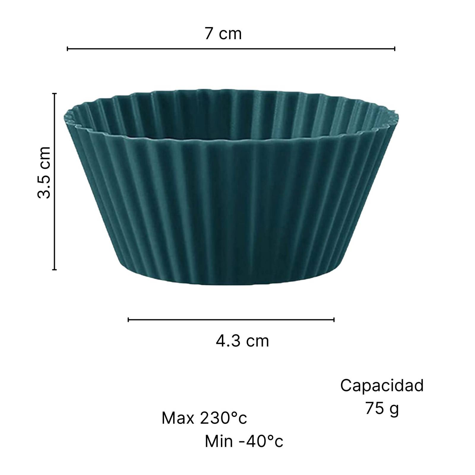 ecomlab Moldes de silicona para cupcakes reutilizables, antiadherentes para hornear y Flexibles, forro para muffins, mantecadas, magdalenas, capacillos de repostería paquete de 24 piezas.