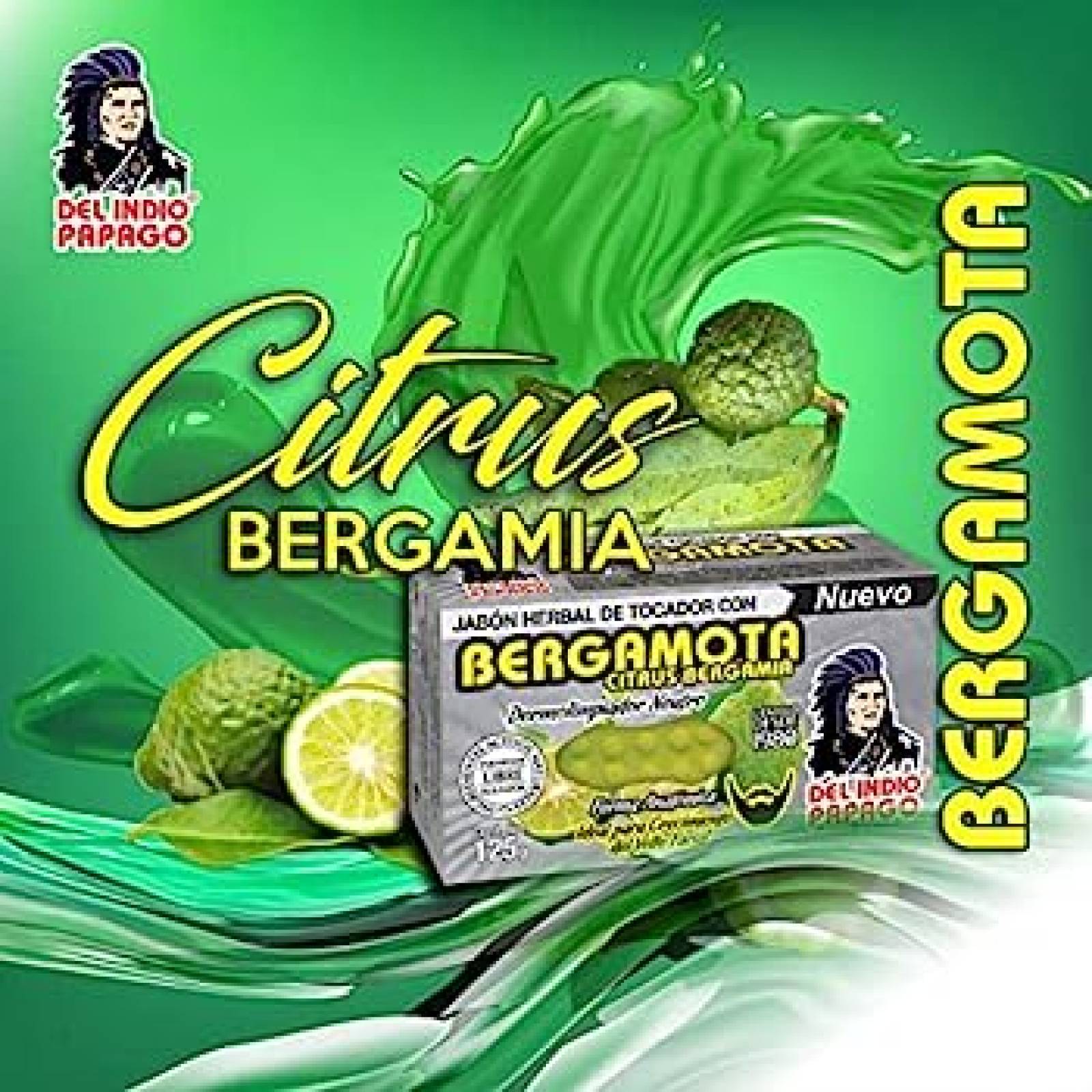 Jabón Bergamota Efectivo Para Barba, Bigote y Cuerpo 5 piezas, Estimula Crecimiento, Antiséptico Con Ingredientes Naturales Activos, Dermolimpiador Neutral, Con Armora Herbal.