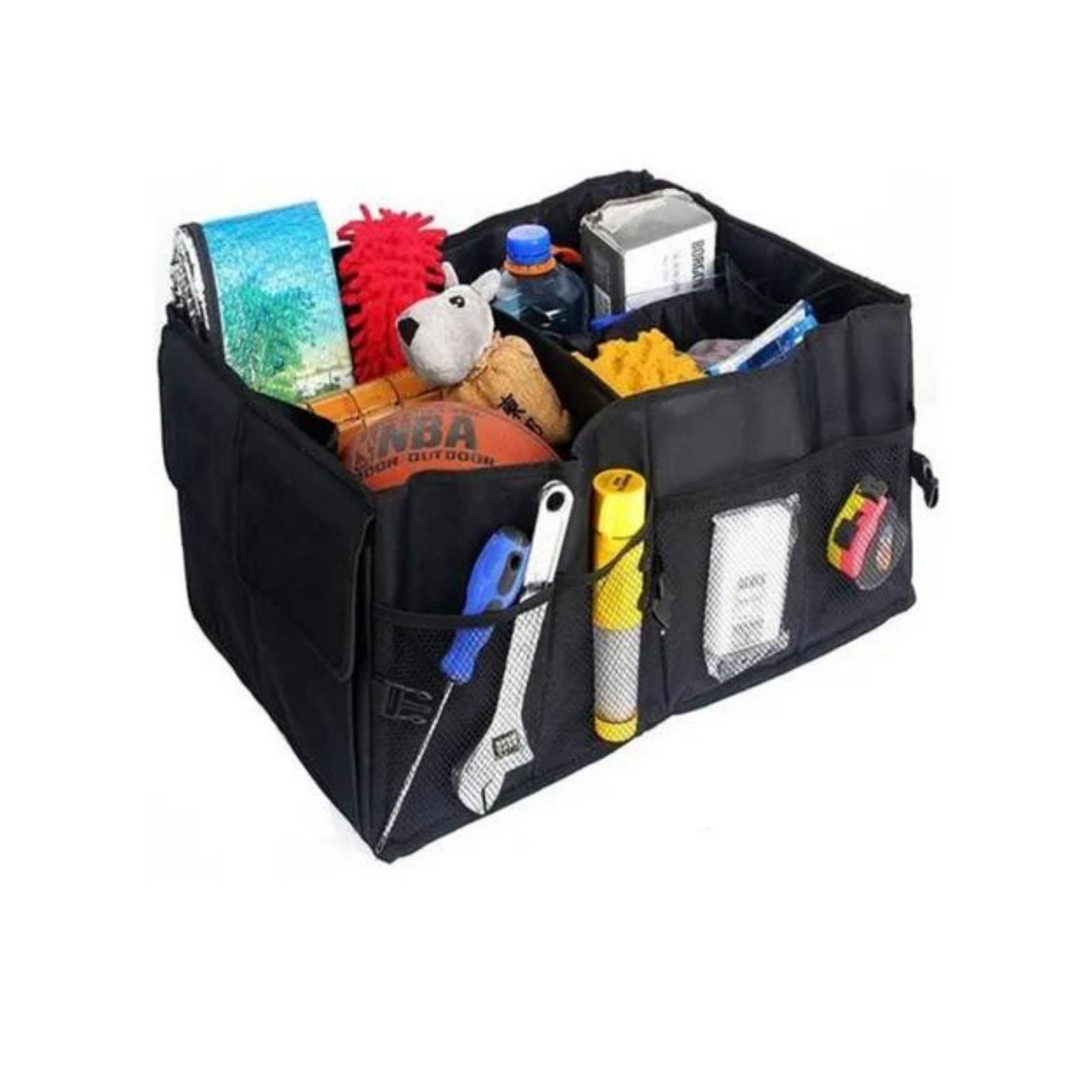 Organizador de cajuela plegable ecomlab, cesta organizadora para maletero de coche, contenedor portátil con compartimentos para gran capacidad de carga, apto para todo tipo de vehículos.