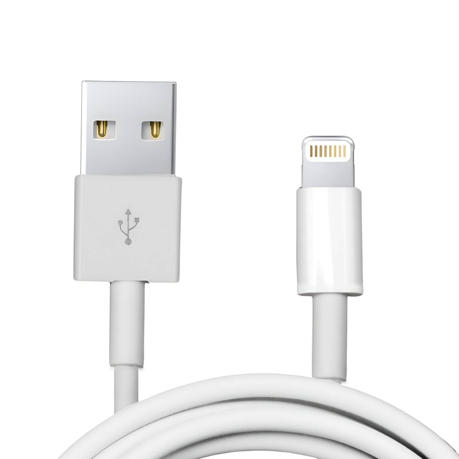 Cable De Carga Compatible Con Iphone Tipo Usb-Lightning 1 Metro De Largo, Flexible De Gran Resistencia Y Durabilidad Carga Y Transferencia De Datos.