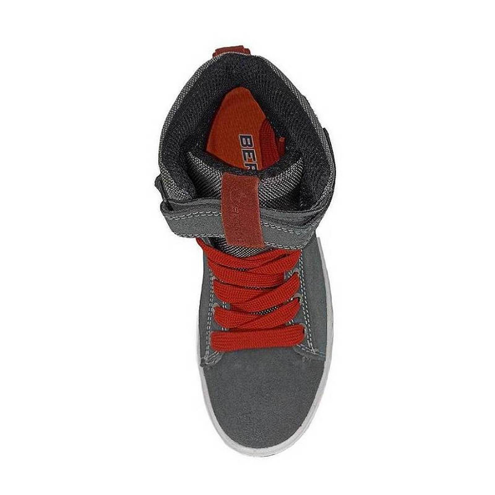 Tenis Industrial Berrendo Caballero Modelo 400 Gris Rojo 