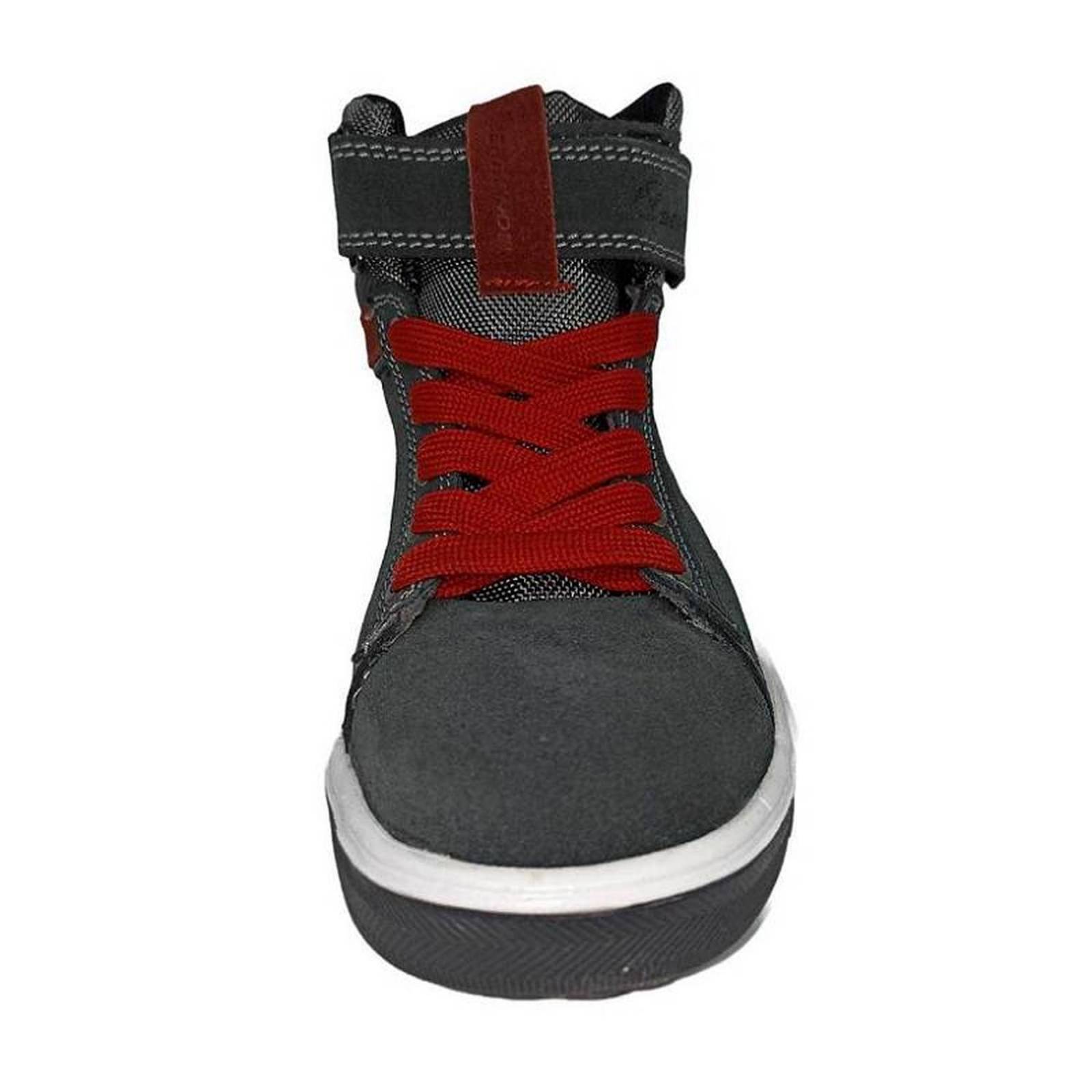 Tenis Industrial Berrendo Caballero Modelo 400 Gris Rojo 