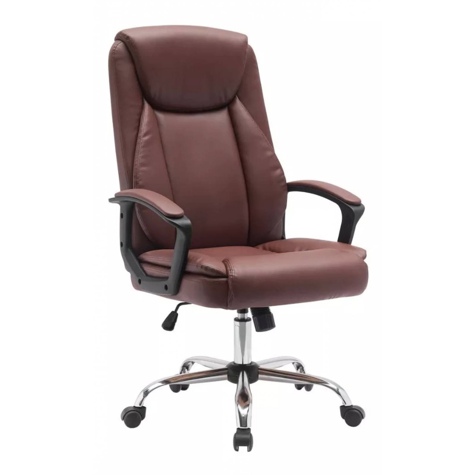 Silla ergonómica de oficina con respaldo lumbar, cómoda silla de escritorio  de oficina en casa con ruedas, silla ejecutiva de cuero para computadora