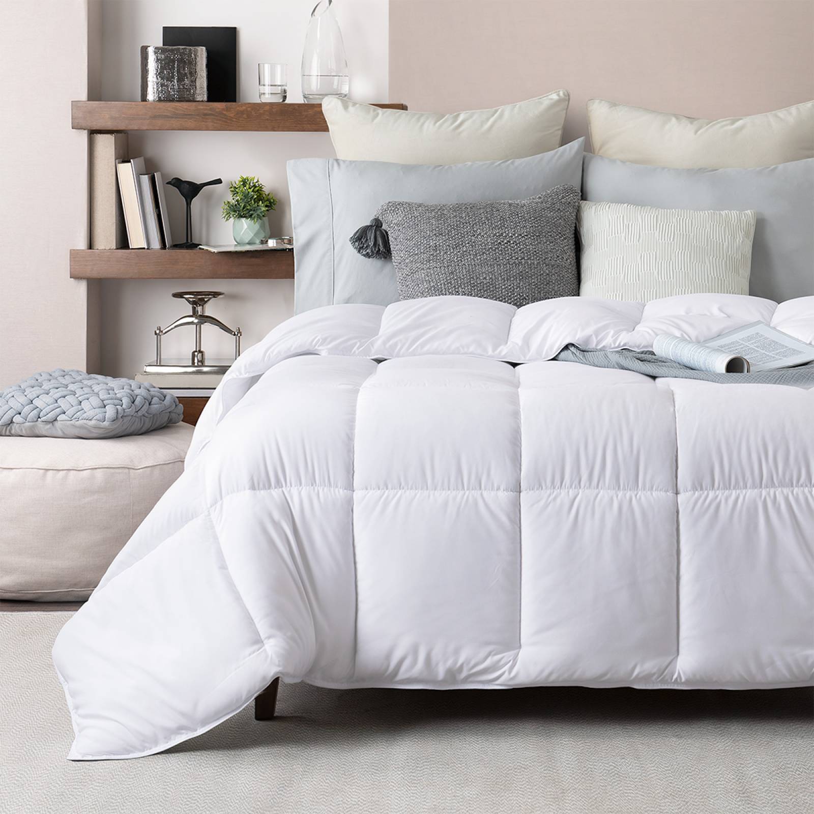 Edredón Acolchado Duvet King Size Hipoalergénico Blanco ESQUIMAL.