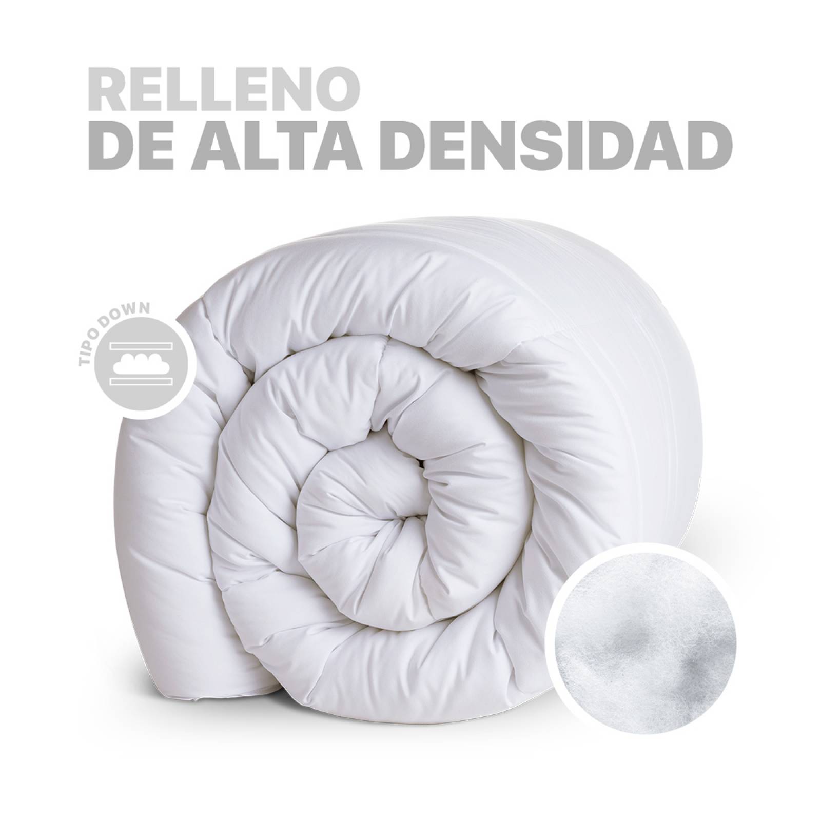 Edredón Acolchado Duvet King Size Hipoalergénico Blanco ESQUIMAL.