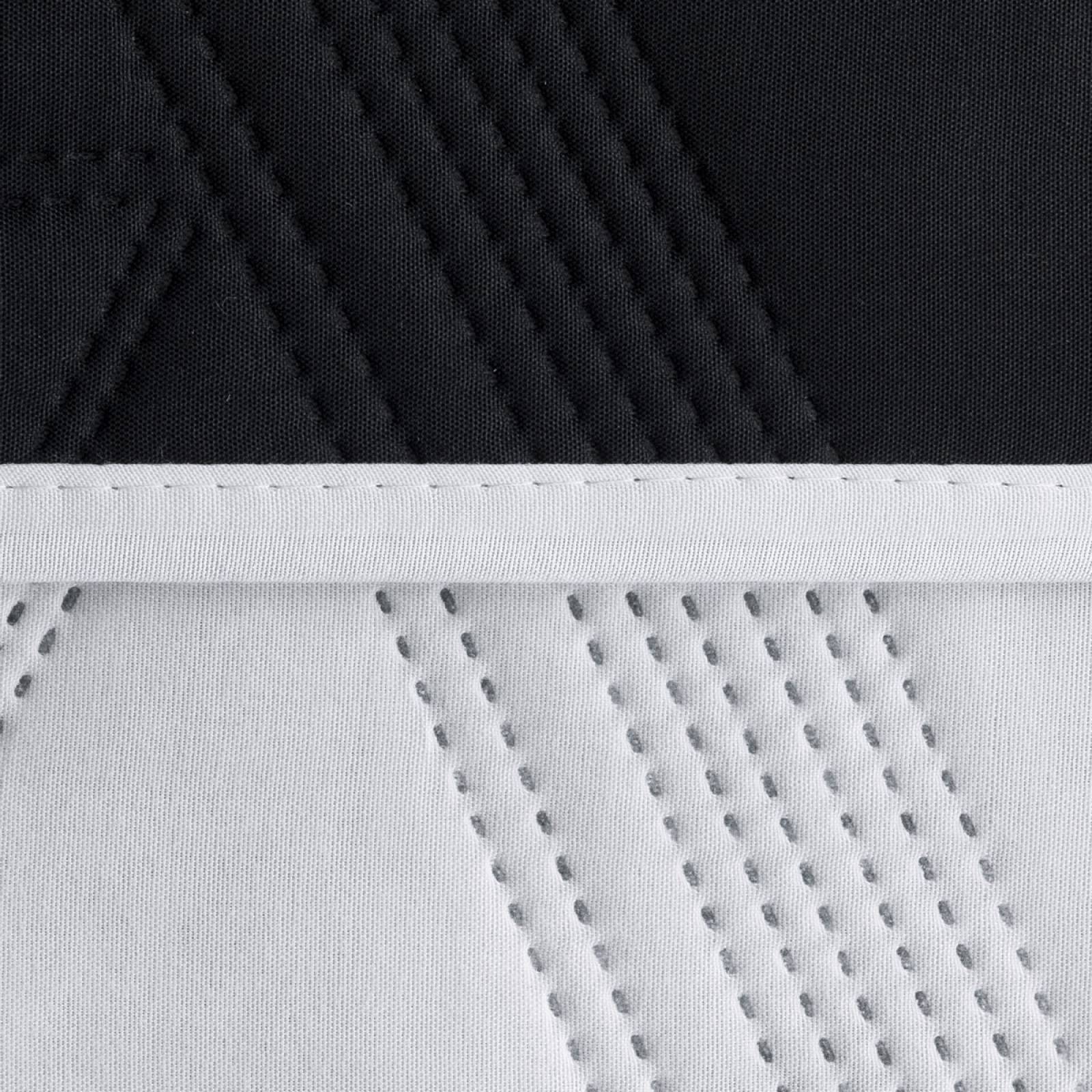 Edredón Ligero Individual Doble Vista con Funda Negro - Blanco REAL TEXTIL.