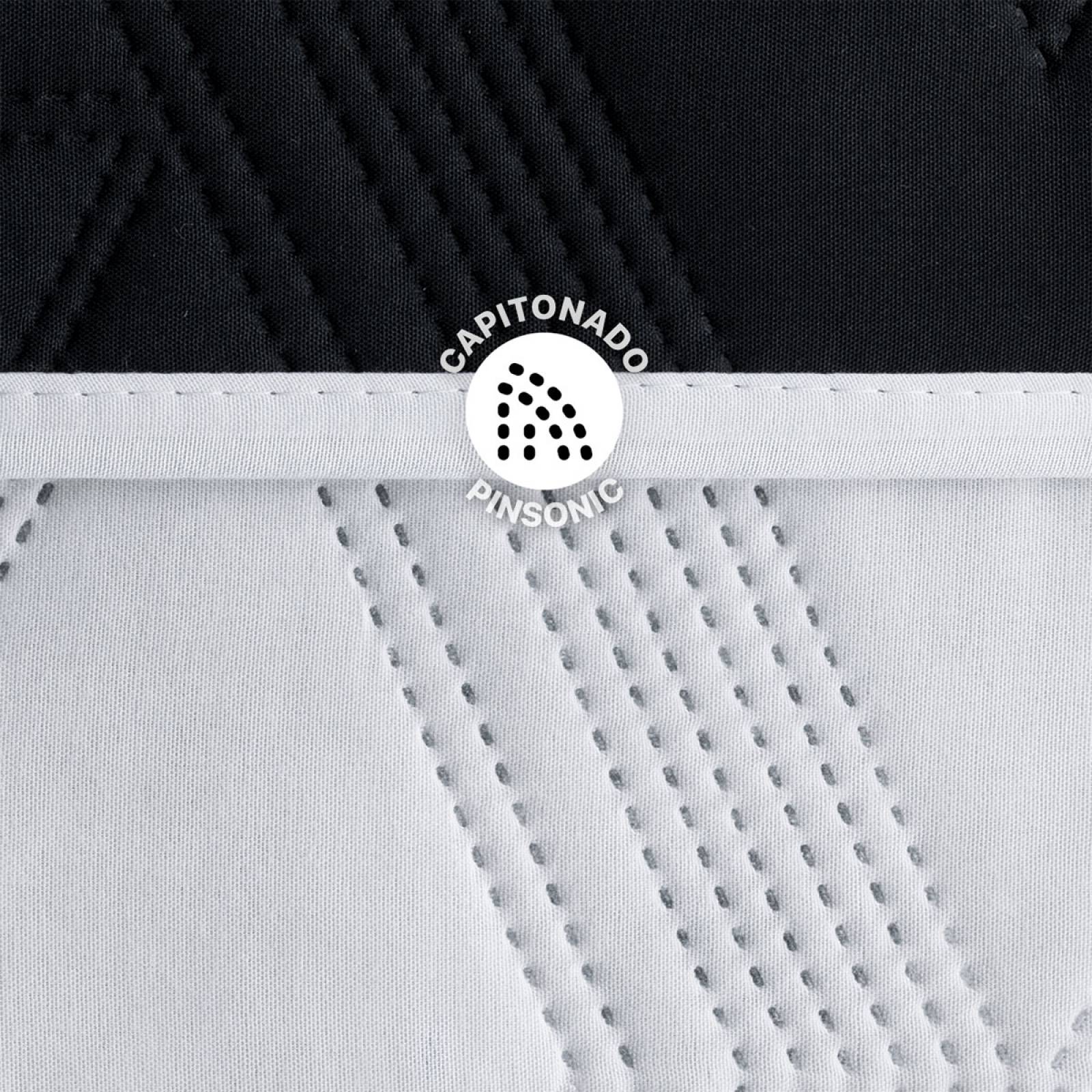 Edredón Ligero Individual Doble Vista con Funda Negro - Blanco REAL TEXTIL.