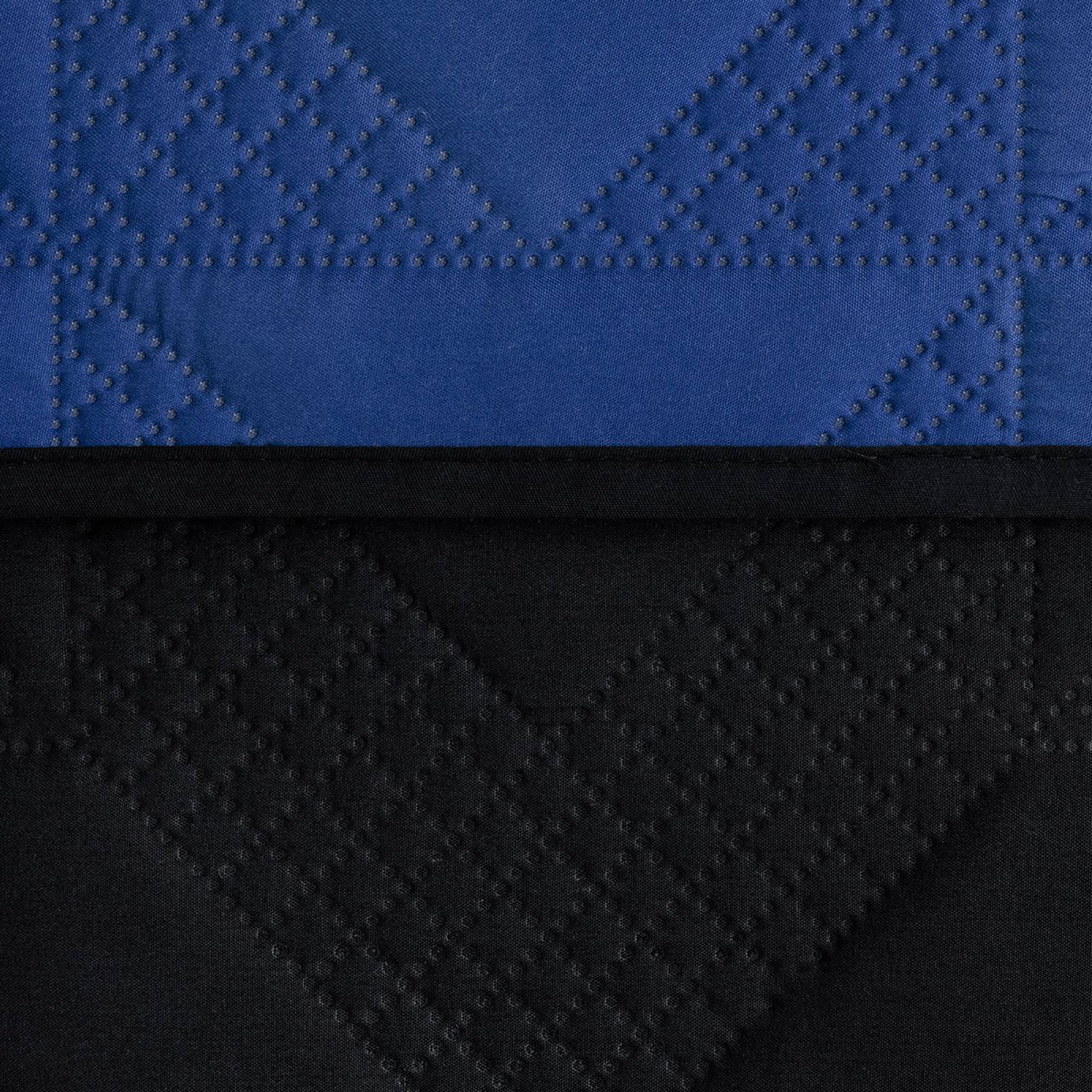 Edredón Ligero Individual Doble Vista con Funda Azul Rey - Negro REAL TEXTIL