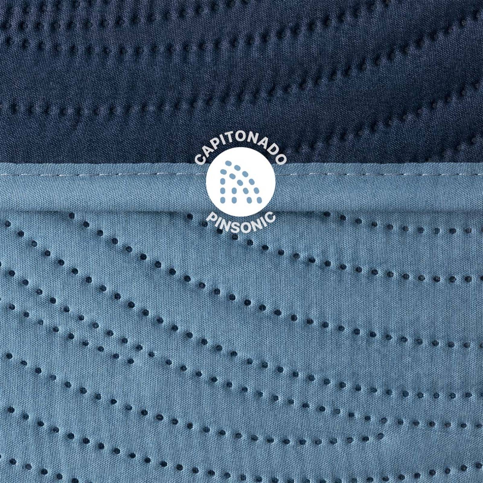 Edredón Ligero Matrimonial Doble Vista con Fundas Azul Marino - Azul REAL TEXTIL