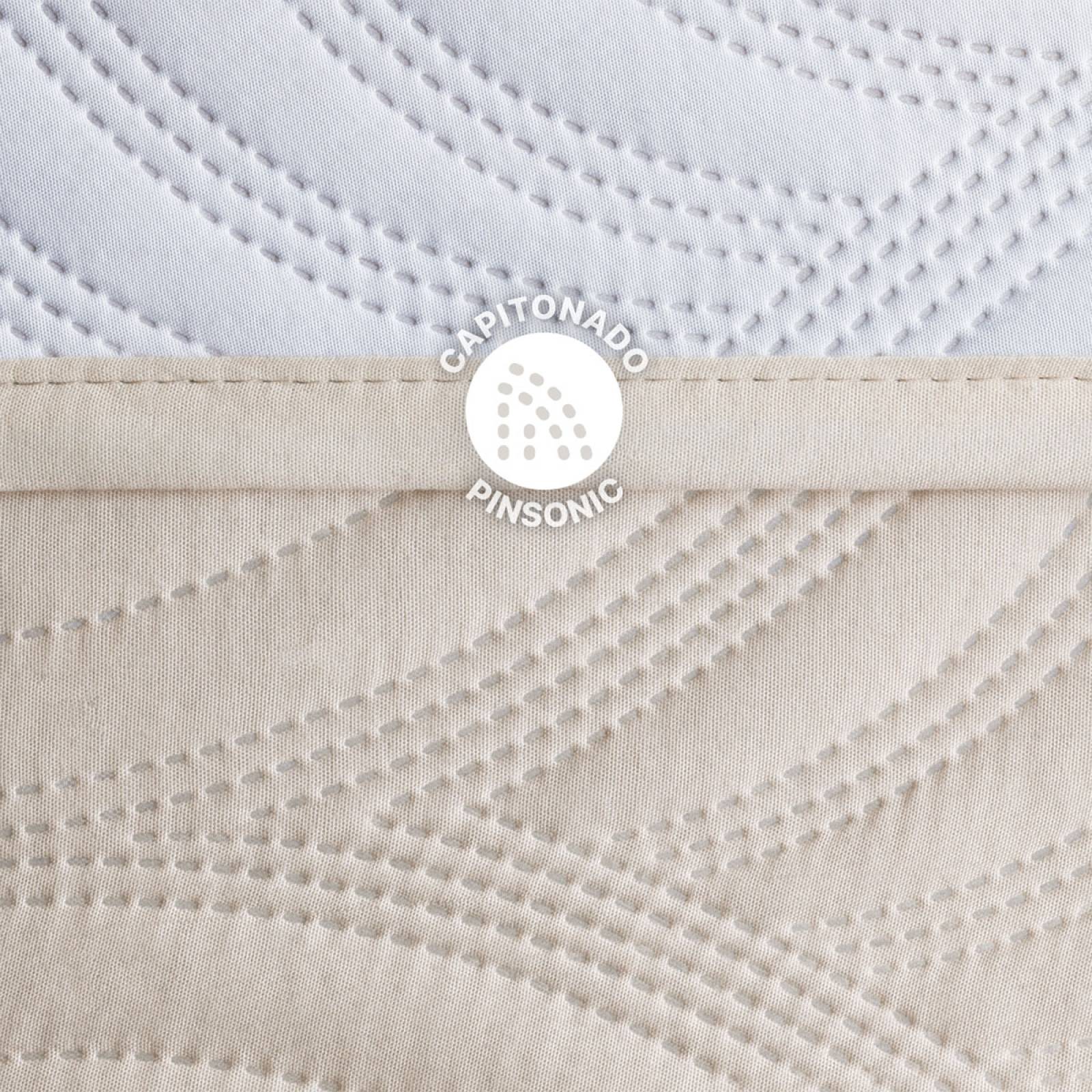 Edredón Ligero Matrimonial Doble Vista con Fundas Blanco - Beige REAL TEXTIL