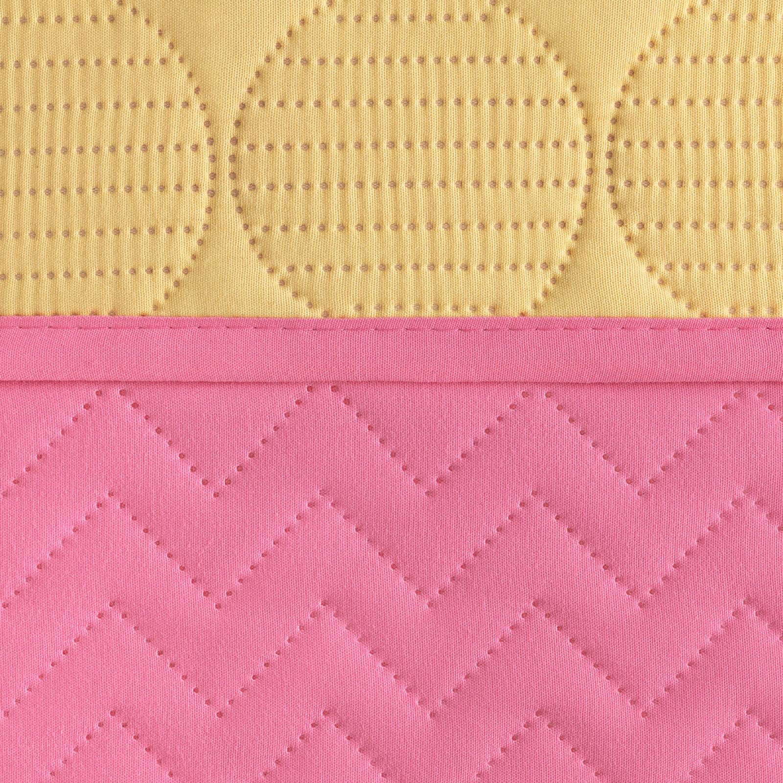 Edredón Ligero King Size Doble Vista con Fundas Amarillo - Rosa REAL TEXTIL