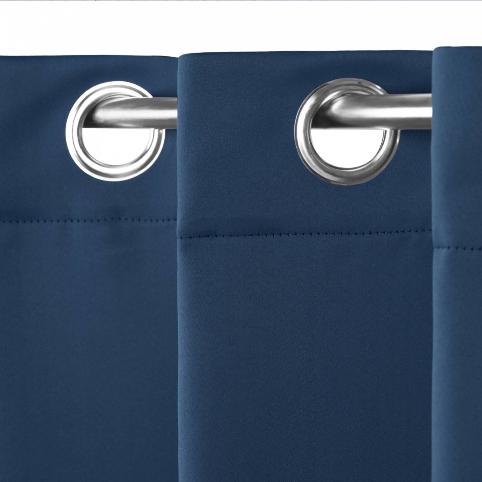 Cortinas Blackout 2.64m X 2.13m En 2 Paneles - Azul marino REAL TEXTIL