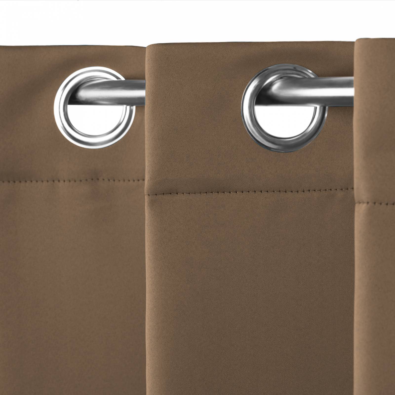 Cortinas Blackout 2.64m X 2.13m En 2 Paneles - Café nuez REAL TEXTIL