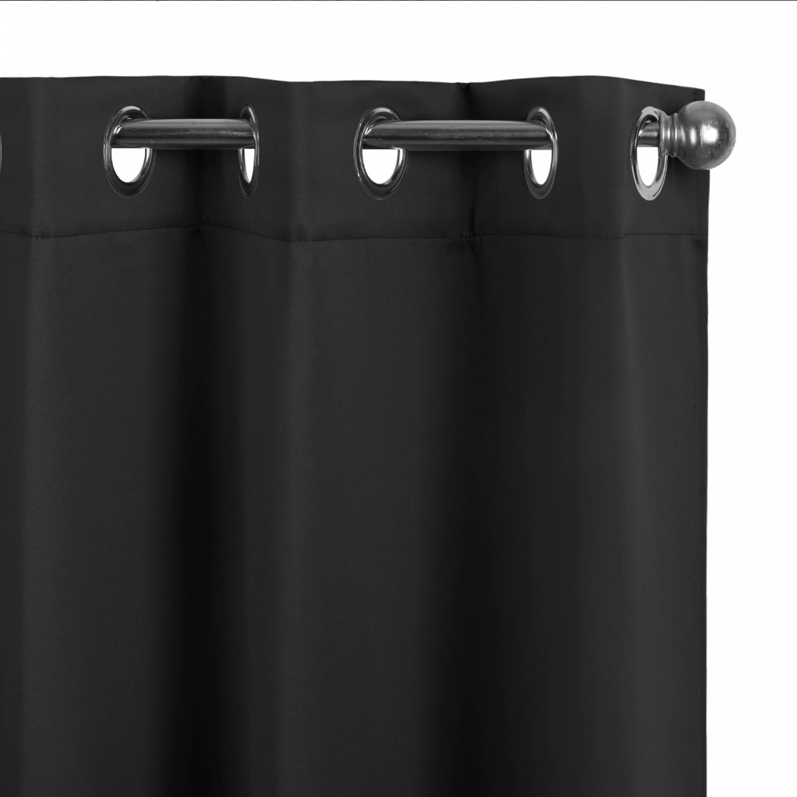 Cortinas Blackout 2.64m X 2.13m En 2 Paneles - Negro REAL TEXTIL
