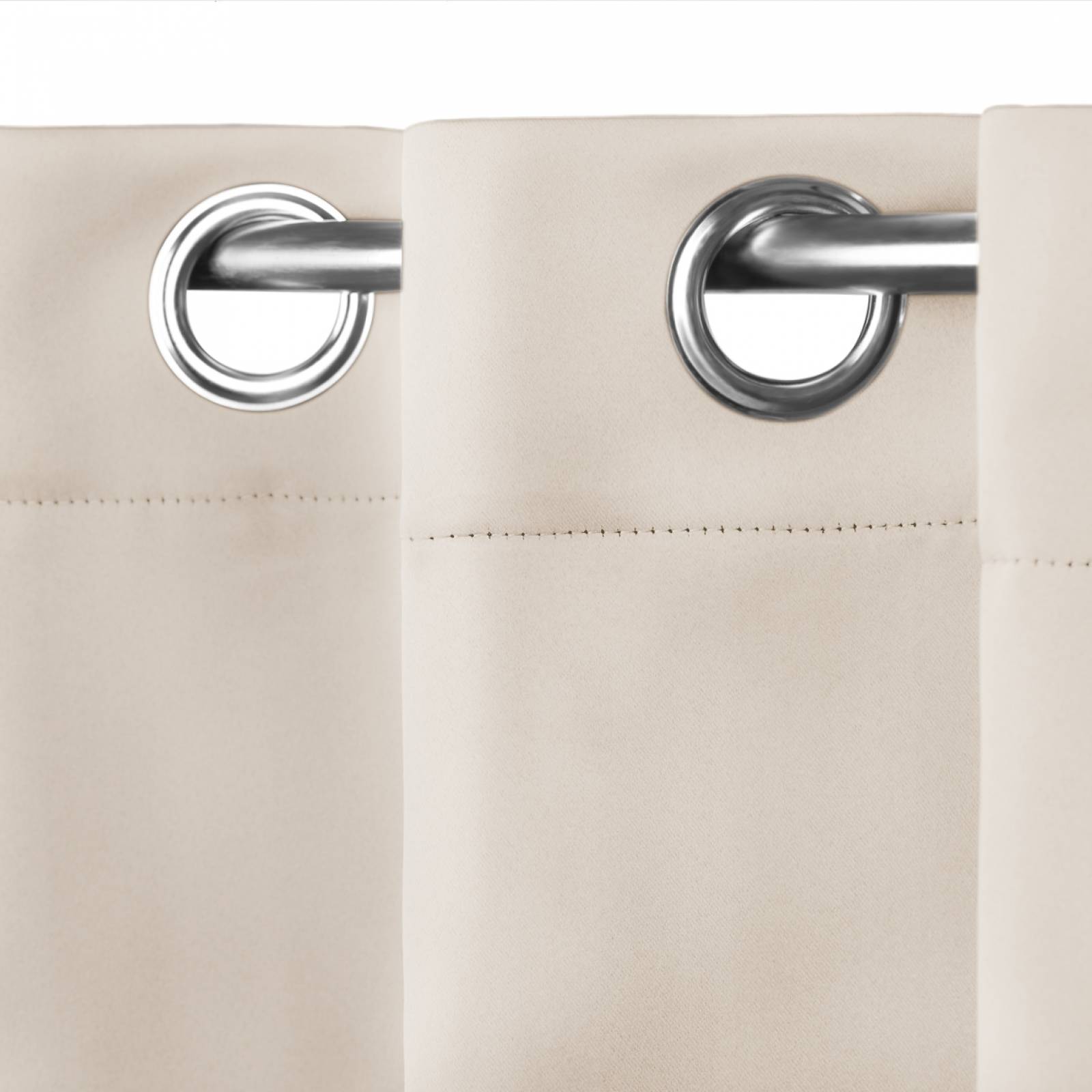 Cortinas Blackout 2.64m X 2.13m En 2 Paneles - Crema REAL TEXTIL