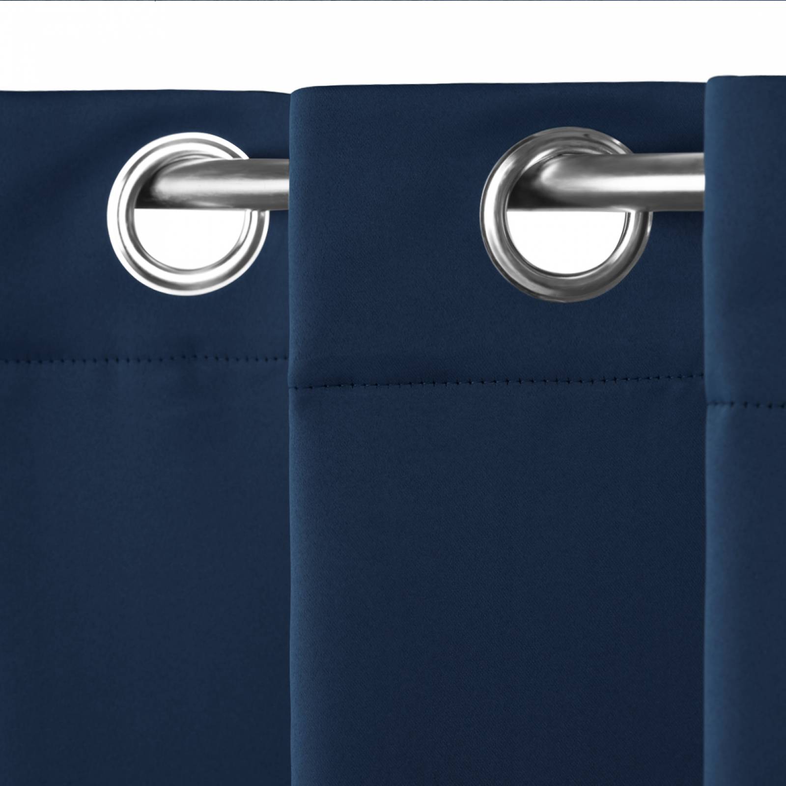 Cortinas Blackout 2.64m X 2.13m En 2 Paneles - Azul oscuro REAL TEXTIL