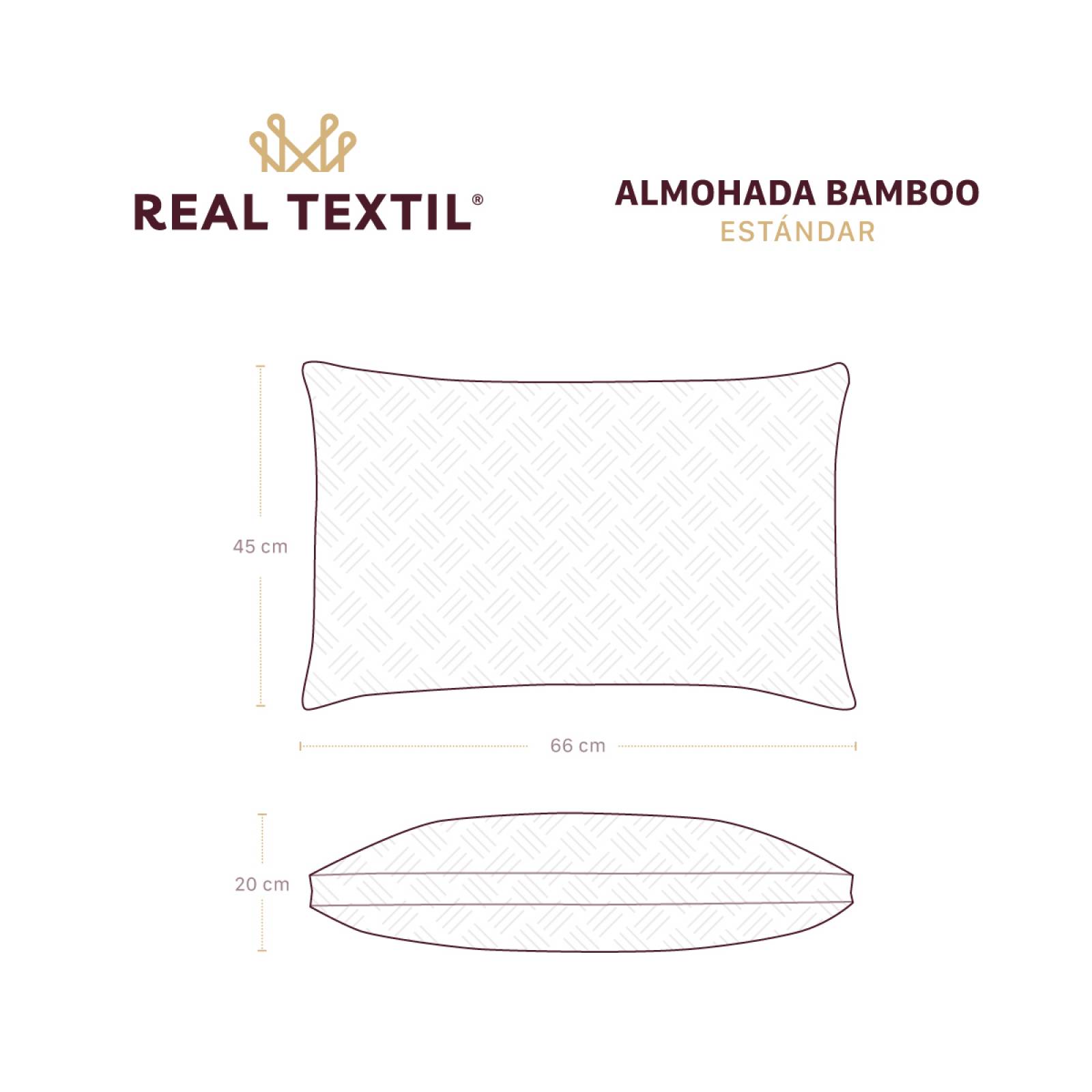 Almohada Memory Foam Ajustable Estándar C/funda REAL TEXTIL
