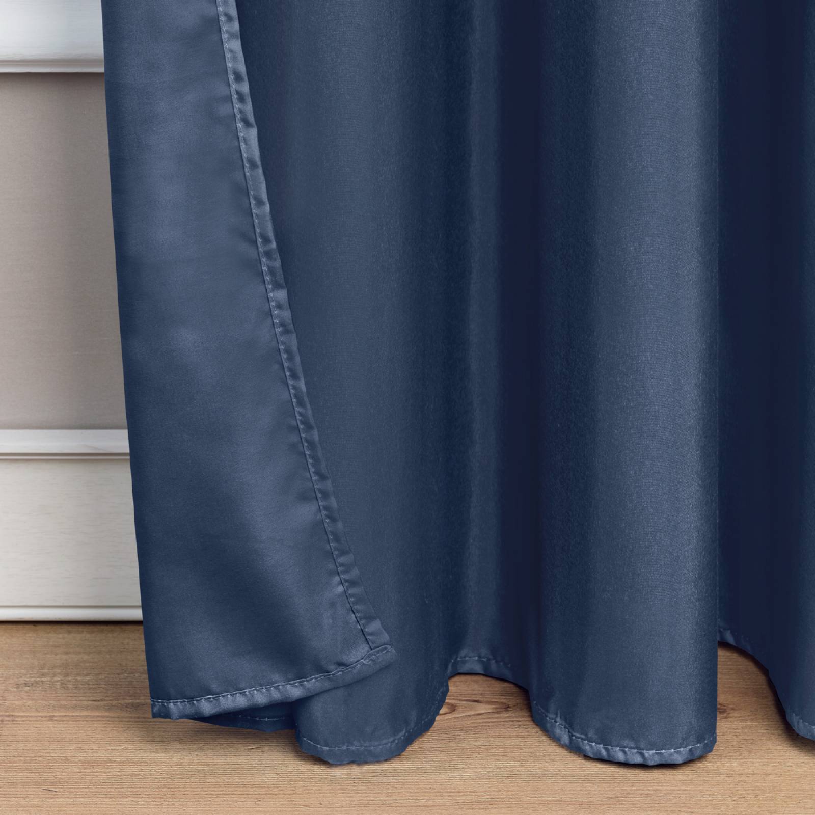 Cortina 2.36x1.80m Con Argollas Azul marino REAL TEXTIL